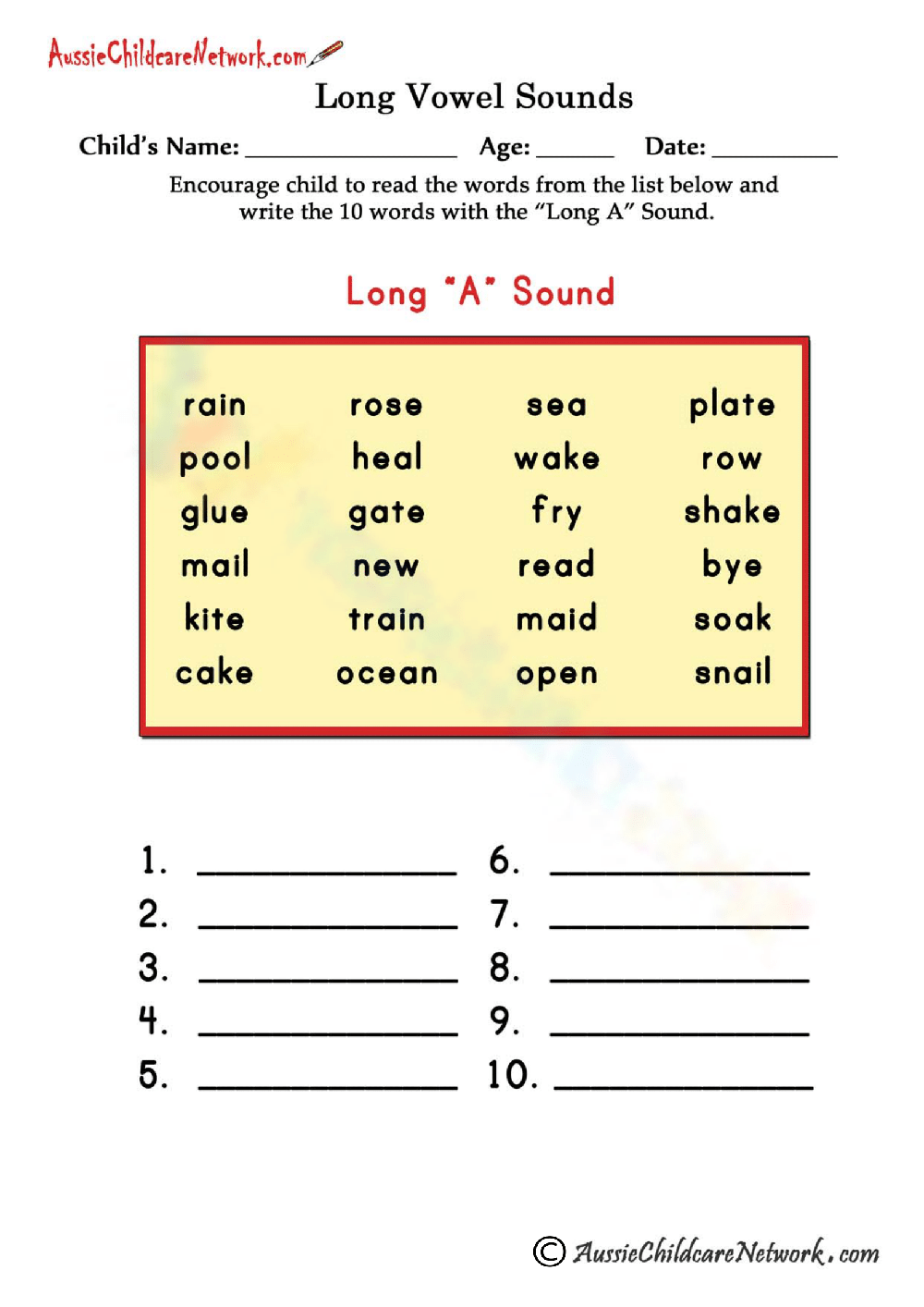 10 Printable Long Vowel Words Worksheets 1st 2nd Grade ELA Worksheets Library 10 Printable Long Vowel Words Worksheets 1st 2nd Grade ELA Worksheets Library