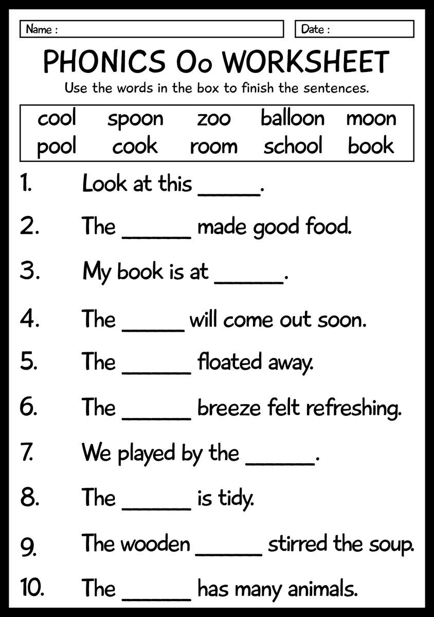 11 Phonics Oo Words Worksheets For First Grade Free PDF At Worksheeto 15 Printable Oo Phonics Worksheets Free PDF At Worksheeto
