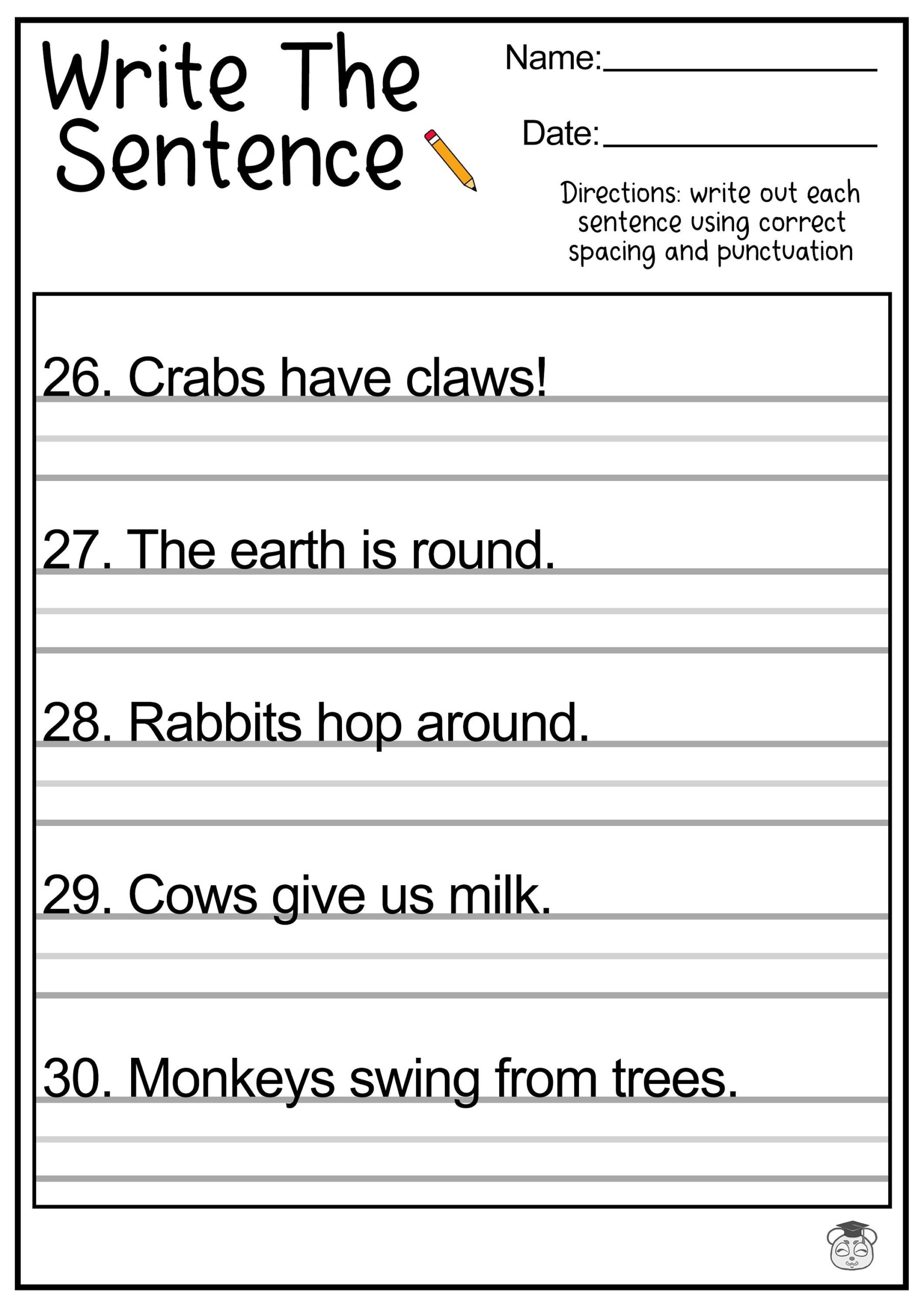 11 Printable Sentence Writing English Worksheets Improve Reading And Writing Skills Ages 4 7 KG1 To Grade 2 Etsy 11 Printable Sentence Writing English Worksheets Improve Reading And Writing Skills Ages 4 7 KG1 To Grade 2 Etsy