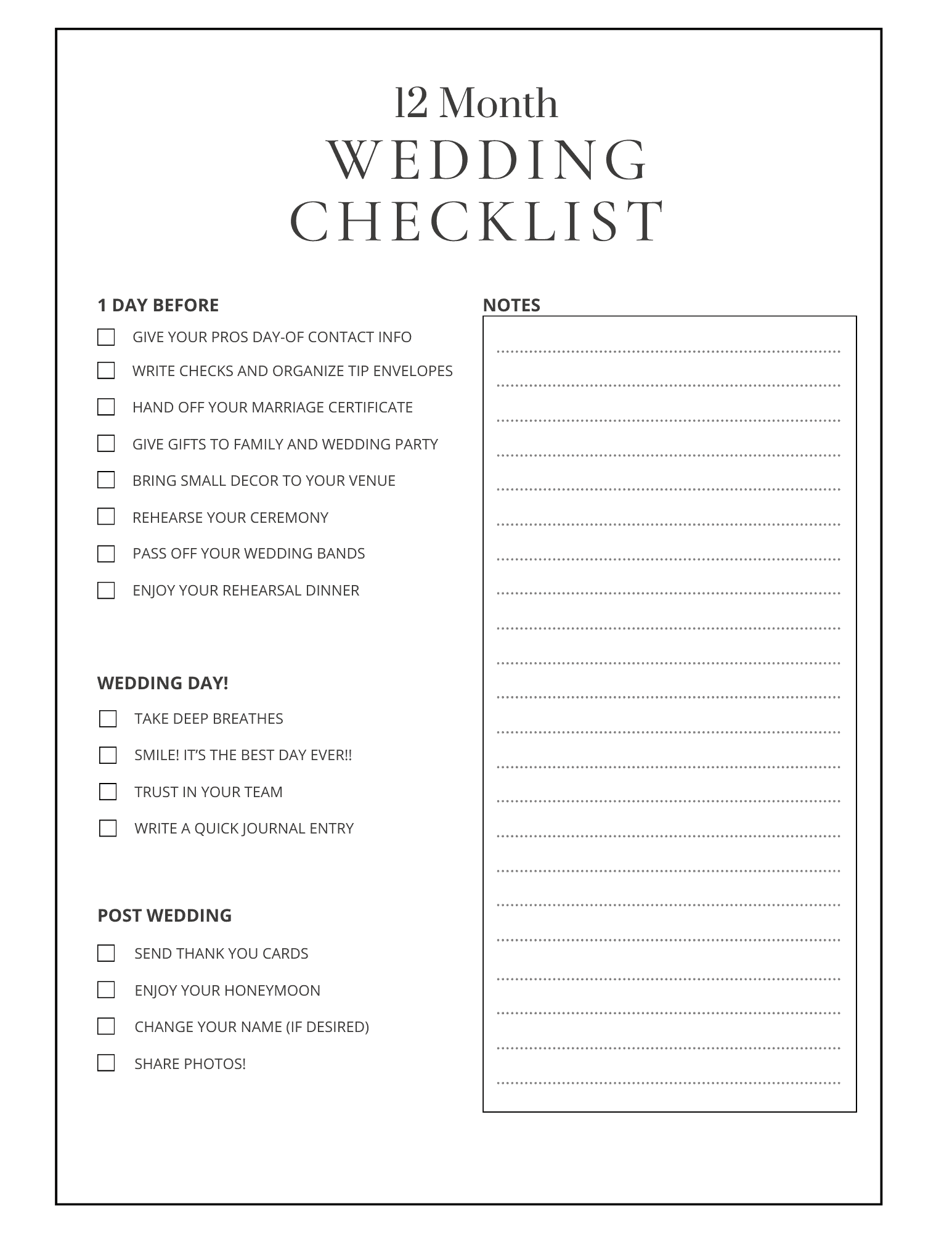 12 Month Wedding Planning Checklist Free Printable Party Ideas Worksheets Library Free Printable Wedding Planner Printable Party Favors