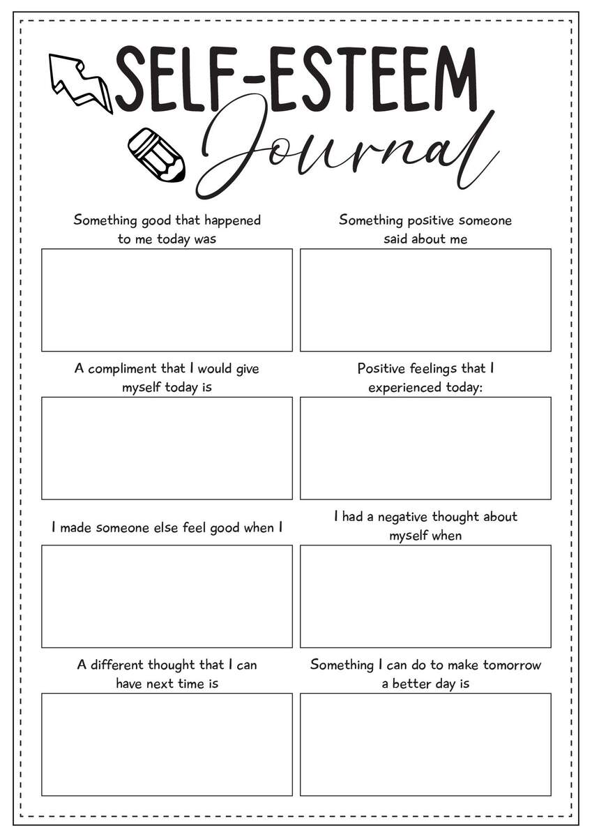 13 Self Esteem Worksheets For Students Get Our Free Bundle Of Self Esteem Worksheets