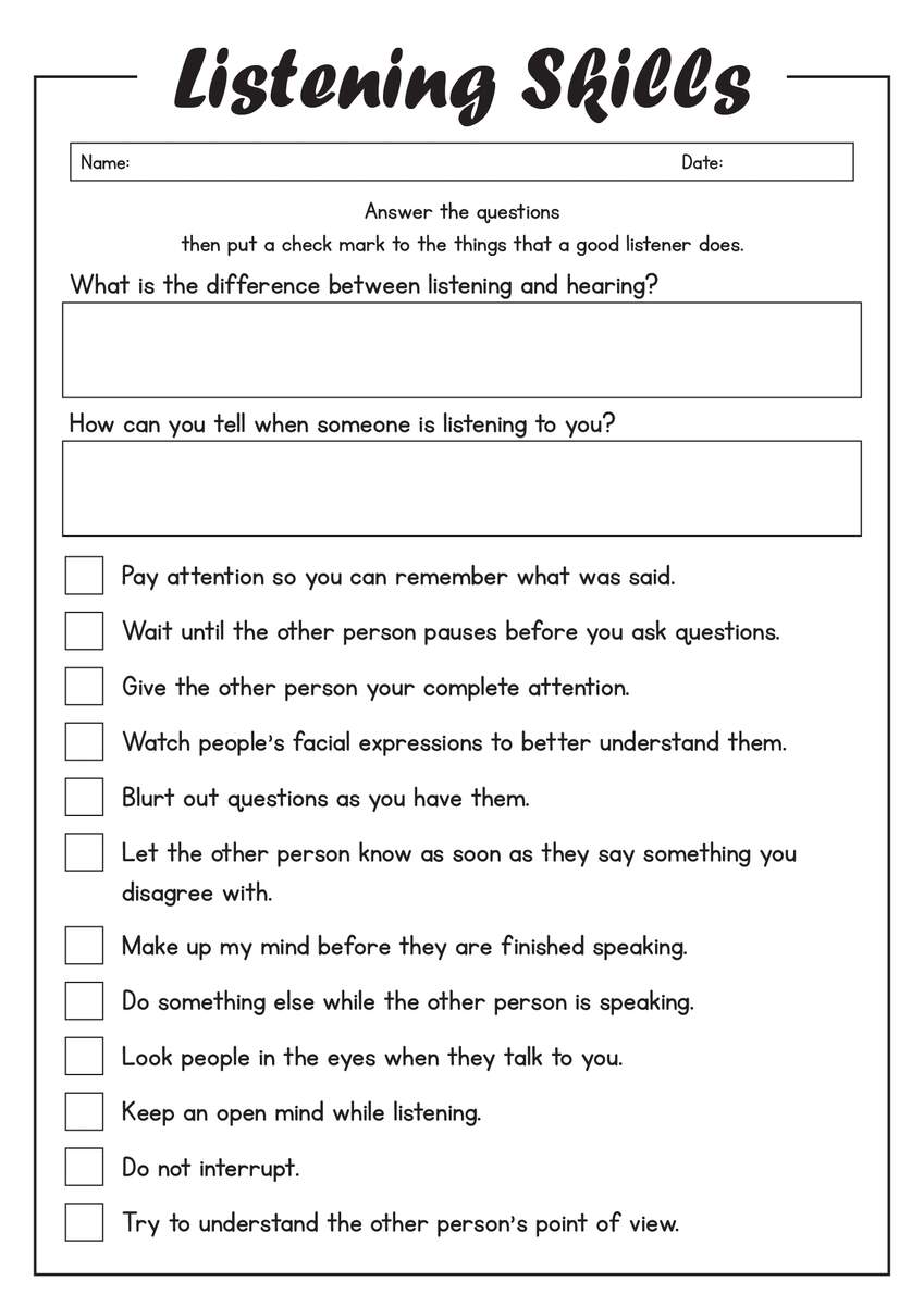 15 Positive Communication Worksheets For Teens Free PDF At Worksheeto 15 Positive Communication Worksheets For Teens Free PDF At Worksheeto