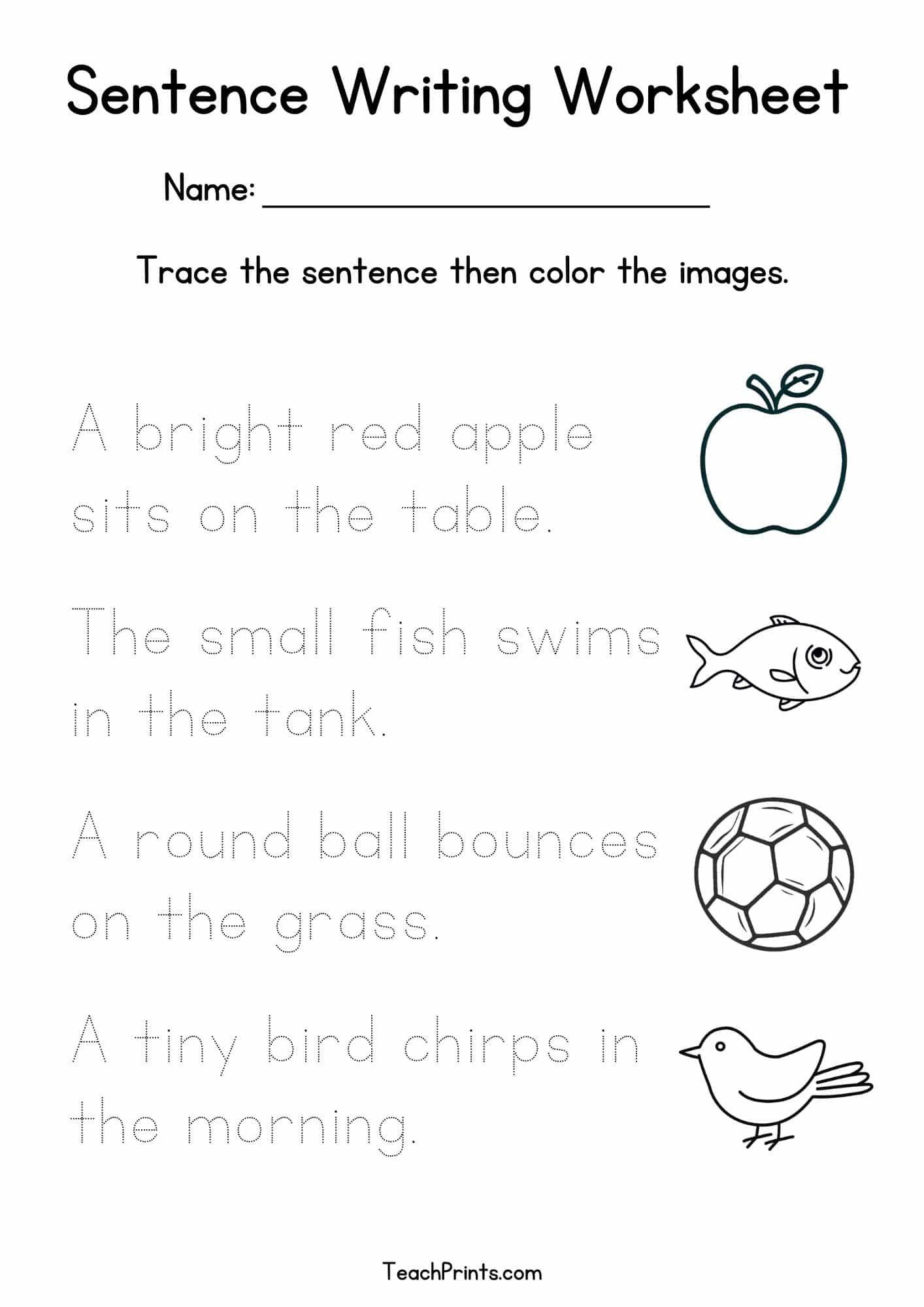 17 Sentence Practice Worksheets Free To Print Teach Prints