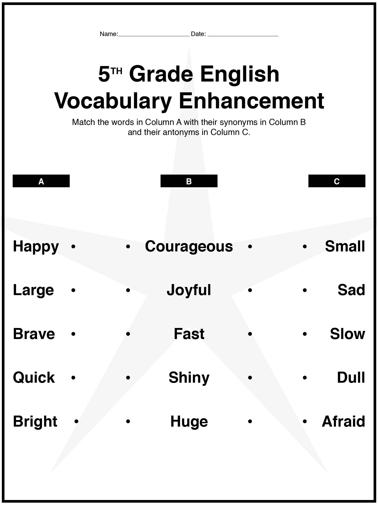 18 5th Grade Vocabulary Worksheets Printable Free PDF At Worksheeto 18 5th Grade Vocabulary Worksheets Printable Free PDF At Worksheeto