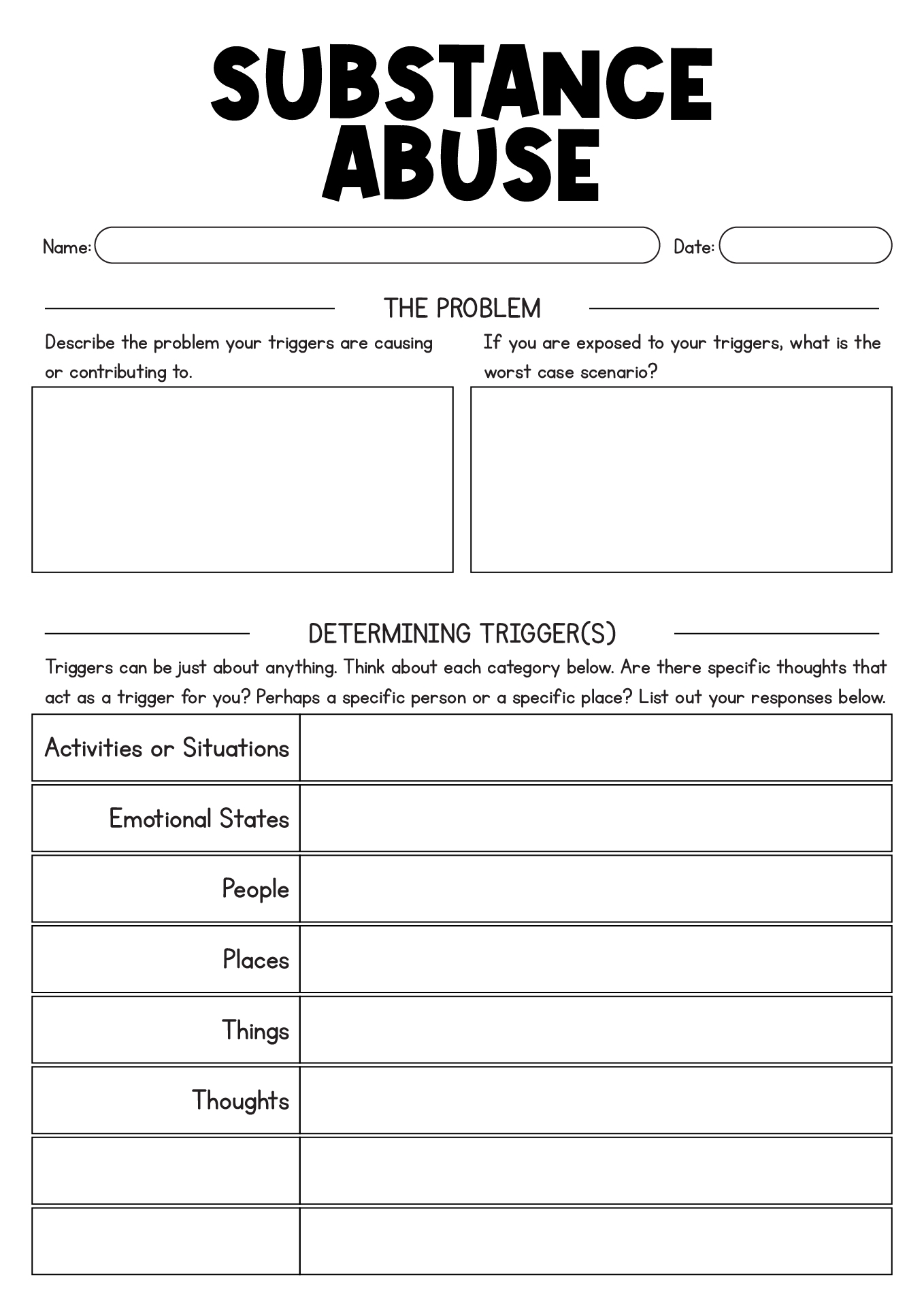 18 Substance Abuse Group Topic Worksheets Free PDF At Worksheeto 18 Substance Abuse Group Topic Worksheets Free PDF At Worksheeto
