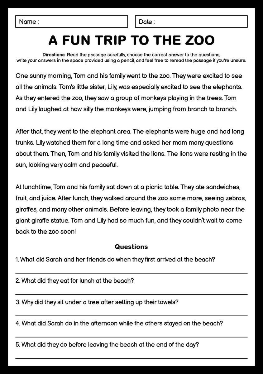 18 Wh Questions Reading Comprehension Worksheets Free PDF At Worksheeto Reading Comprehension Worksheets Online Or Printable
