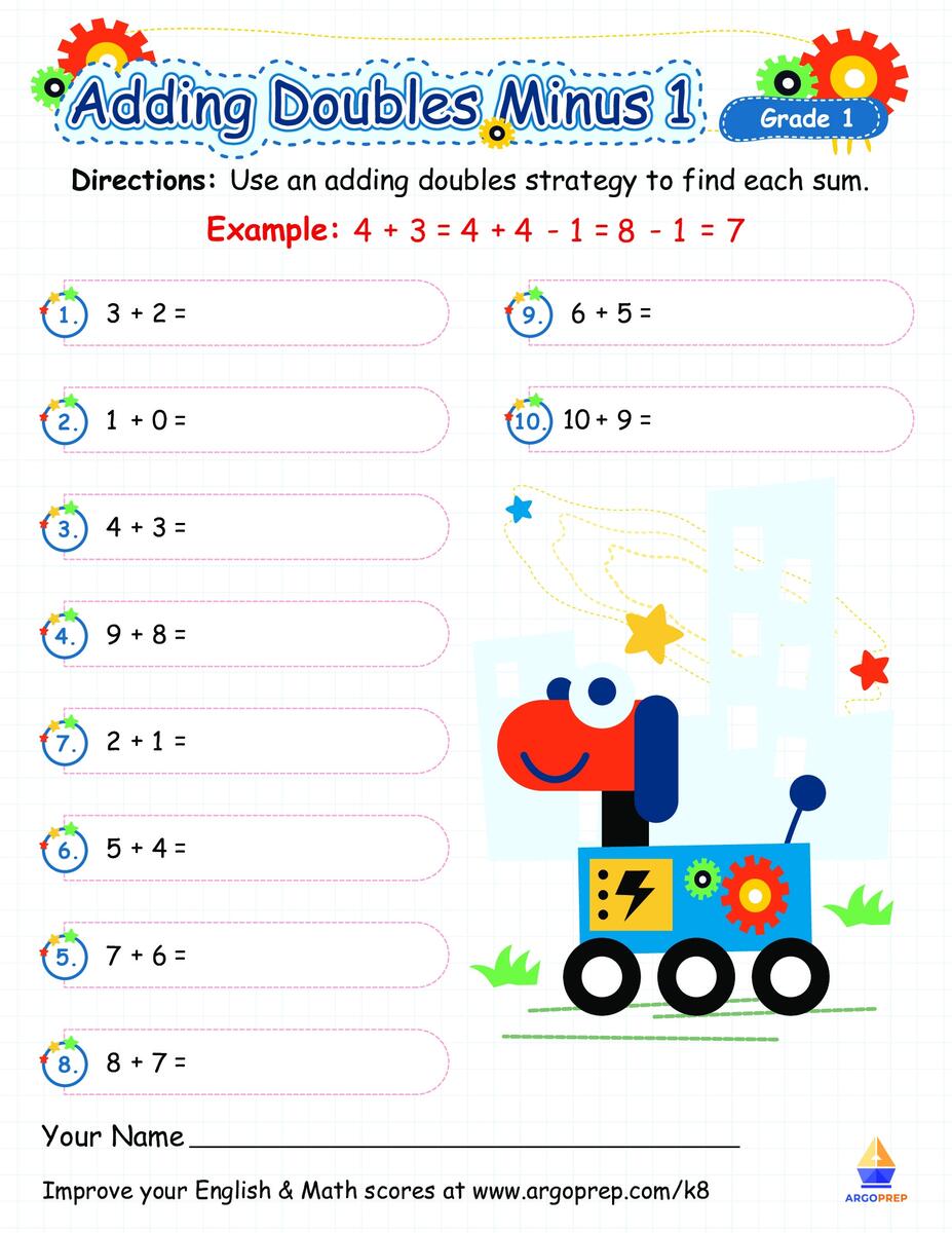 1st Grade Adding Doubles Worksheets For Free ArgoPrep 1st Grade Adding Doubles Worksheets For Free ArgoPrep