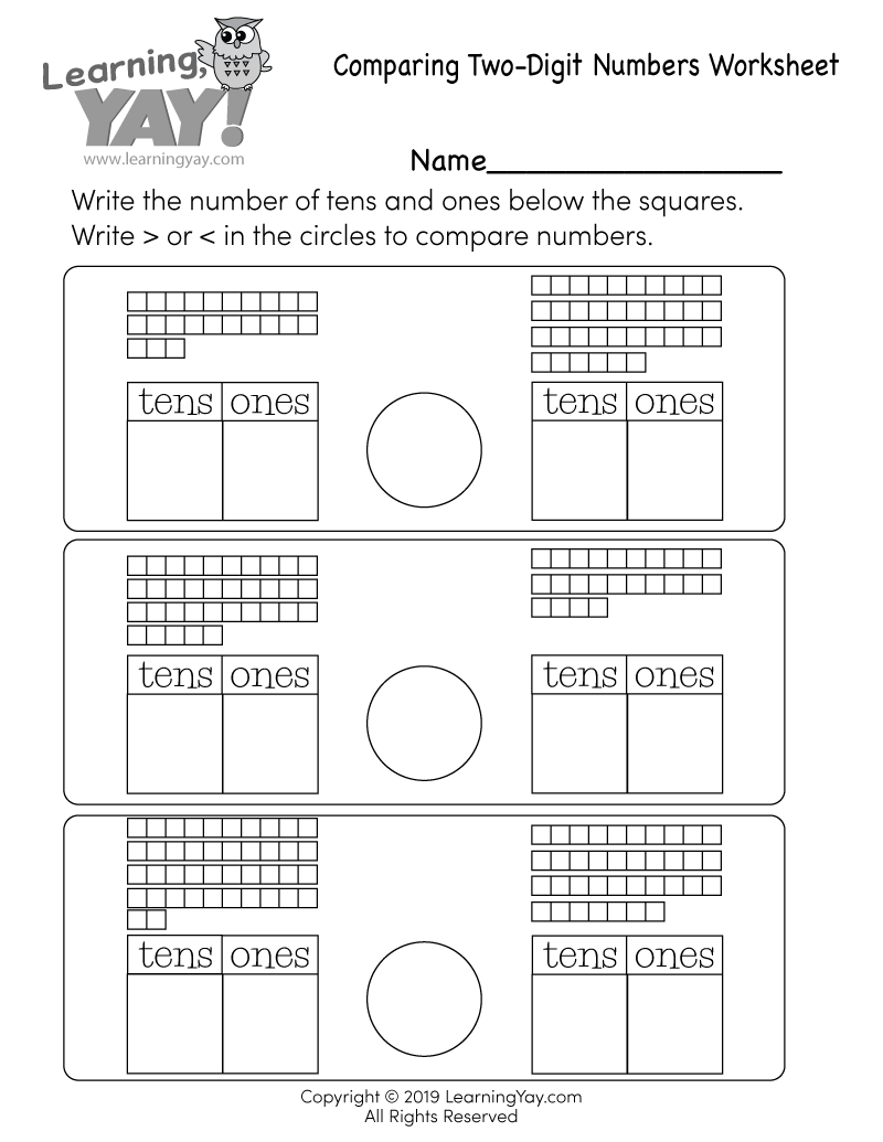 1st Grade Math Worksheets Free Printables 1st Grade Comparing And Ordering Worksheets
