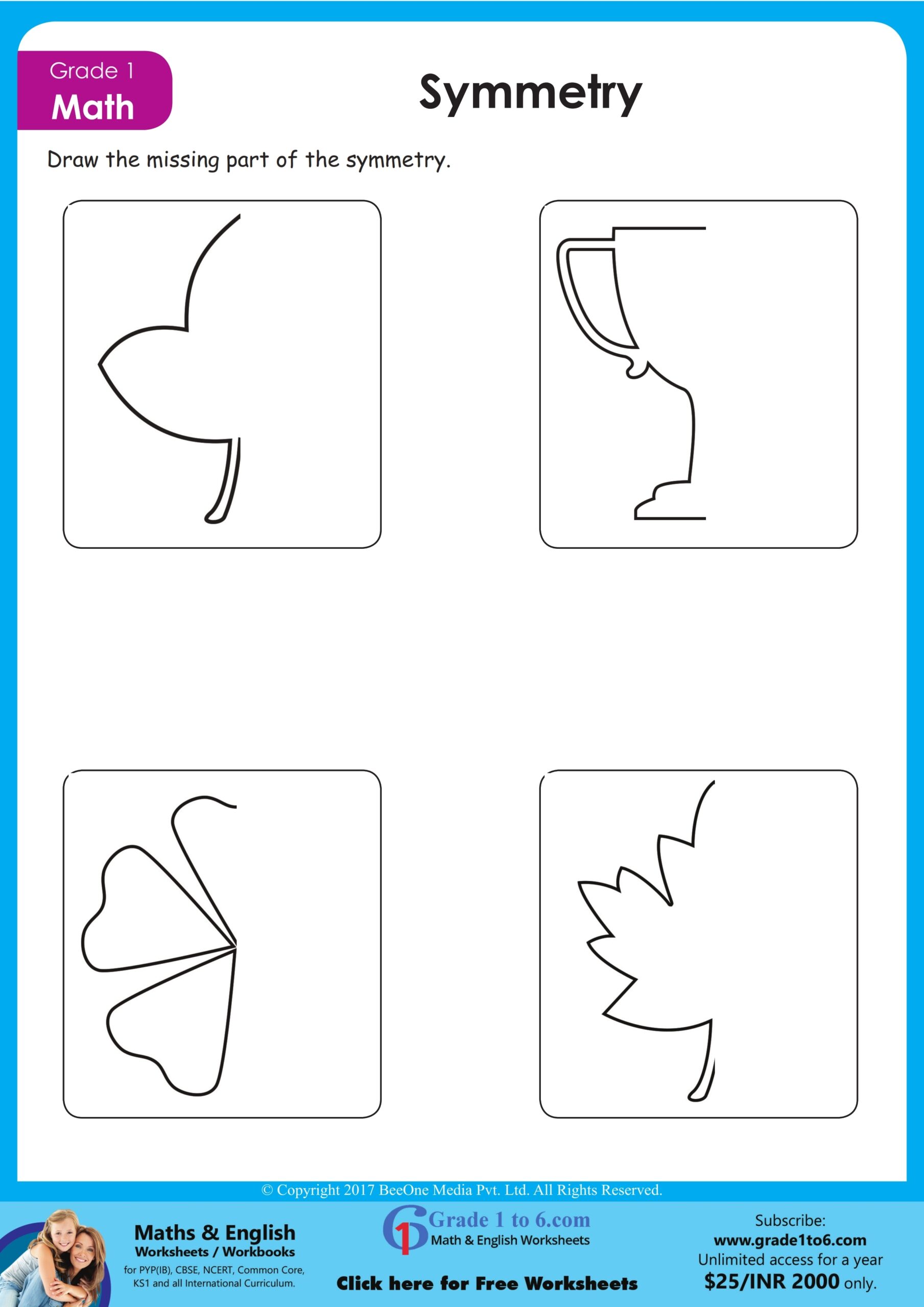 1st Grade Symmetry Worksheets Grade1to6 1st Grade Symmetry Worksheets Grade1to6