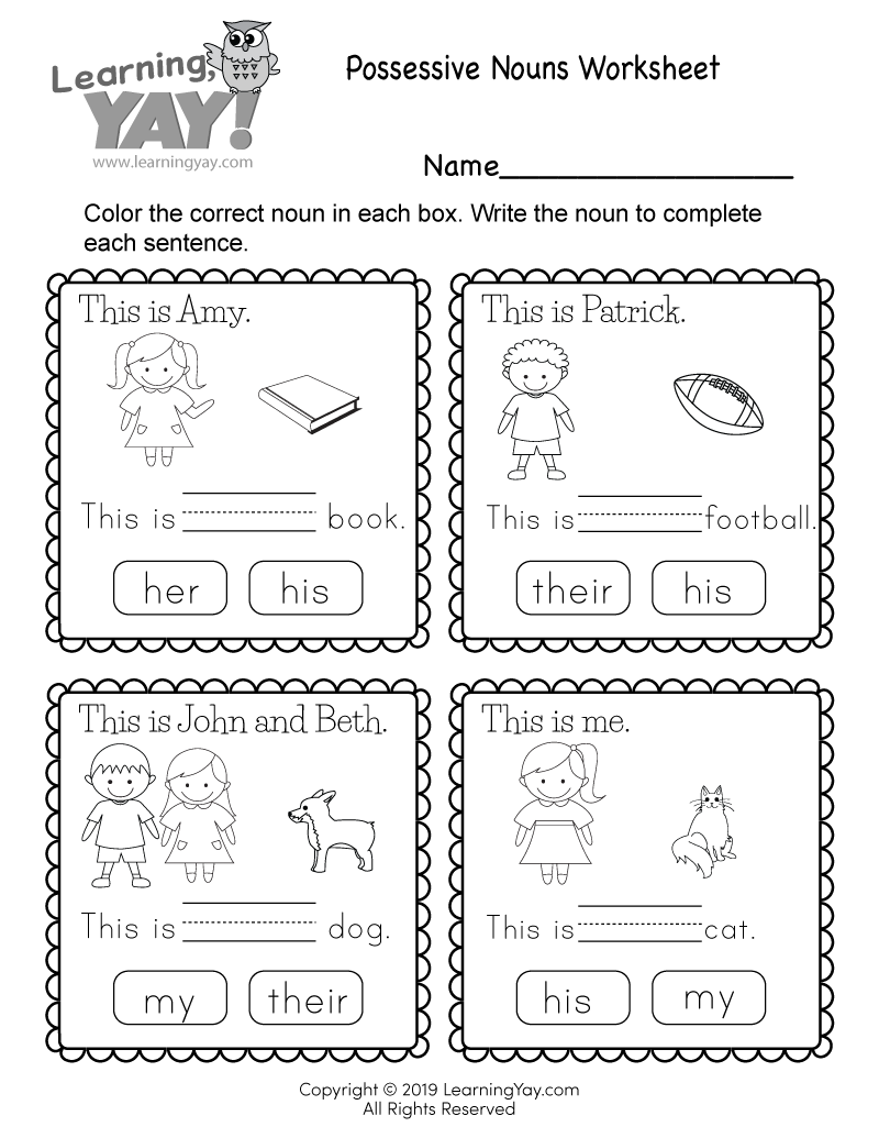 1st Grade Worksheets Free PDFs And Printer Friendly Pages Free Printable English Language Arts Worksheet