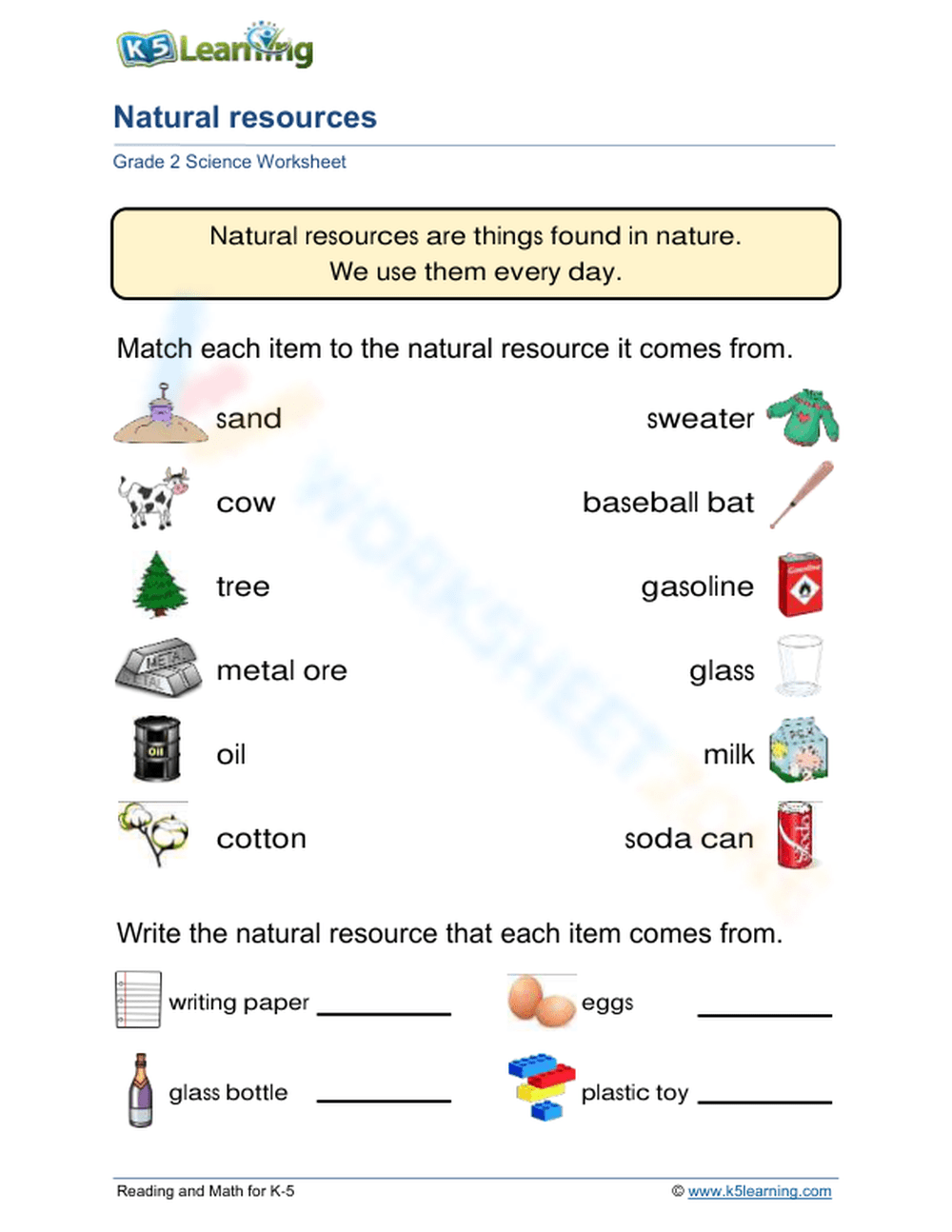2nd Grade Environment Worksheets