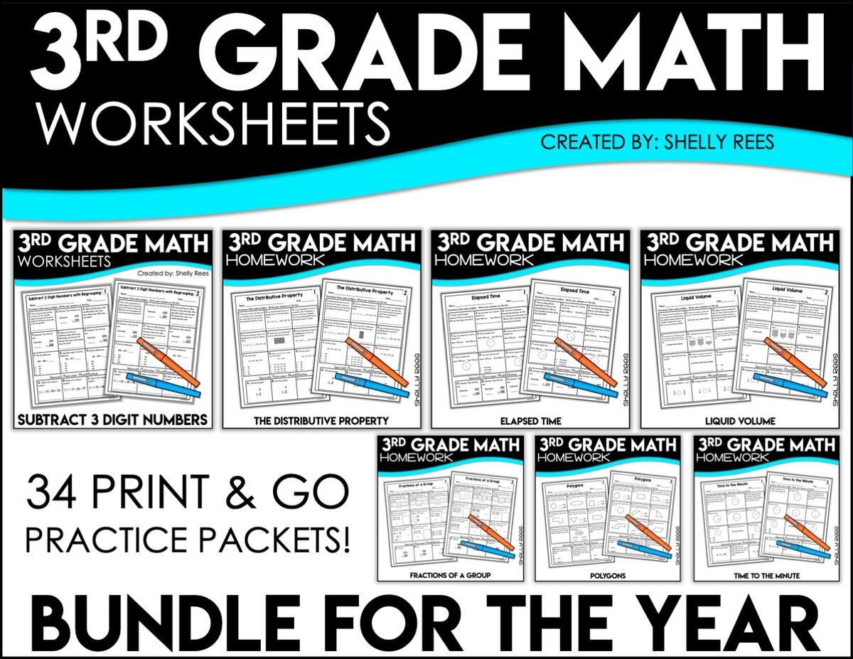 3rd Grade Math Worksheets For The Year Appletastic Learning 3rd Grade Math Worksheets For The Year Appletastic Learning