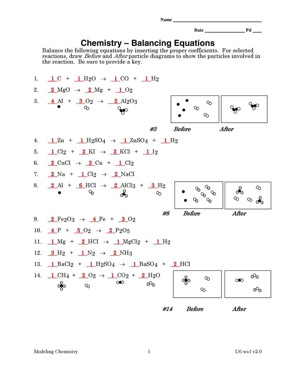 49 Balancing Chemical Equations Worksheets With Answers 49 Balancing Chemical Equations Worksheets With Answers