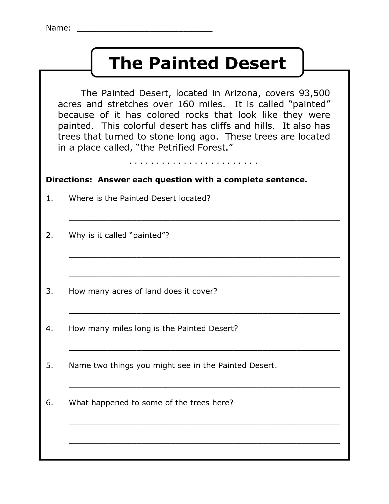 4th Grade Reading Comprehension Worksheets Best Coloring Pages Worksheets Library