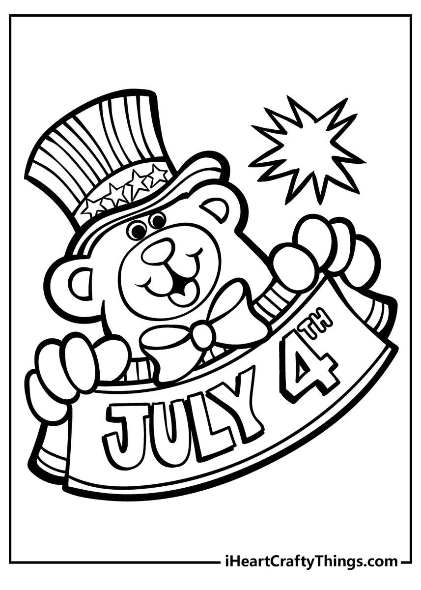 4th Of July Independence Day Coloring Page 4 Ezpzlearn