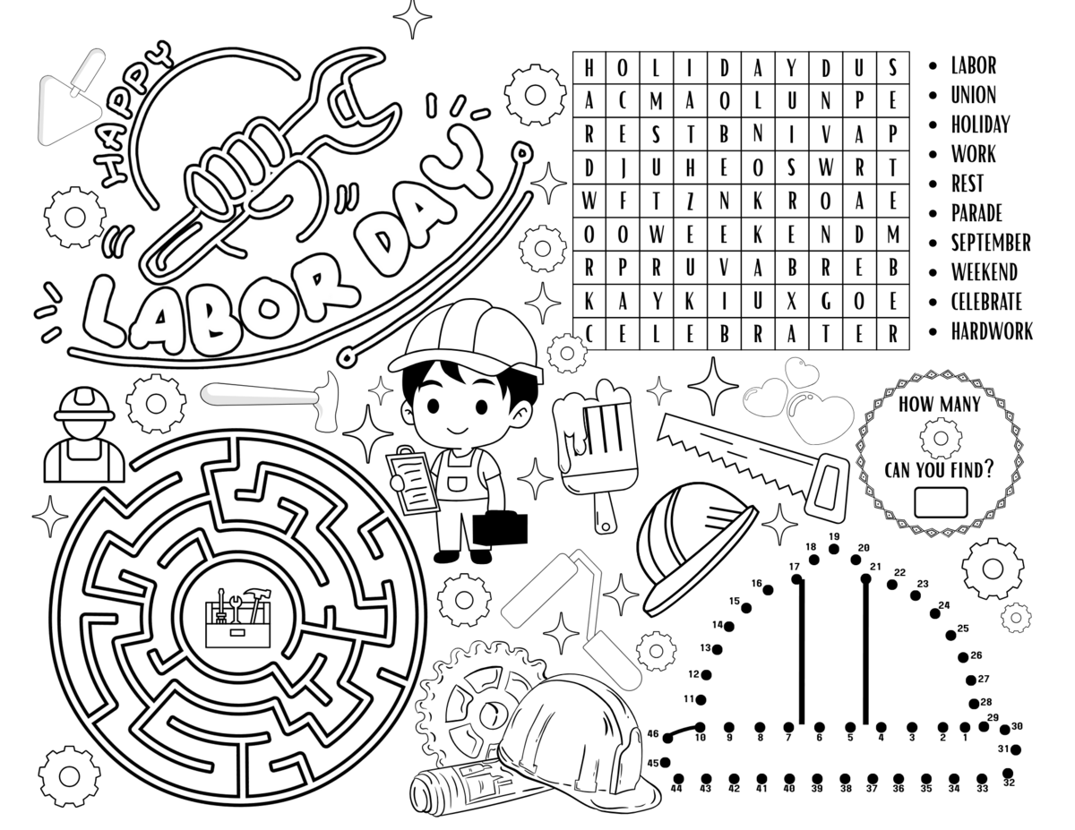 5 Printable Labor Day Activities Pages For Kids Plus An Answer Key 5 Printable Labor Day Activities Pages For Kids Plus An Answer Key