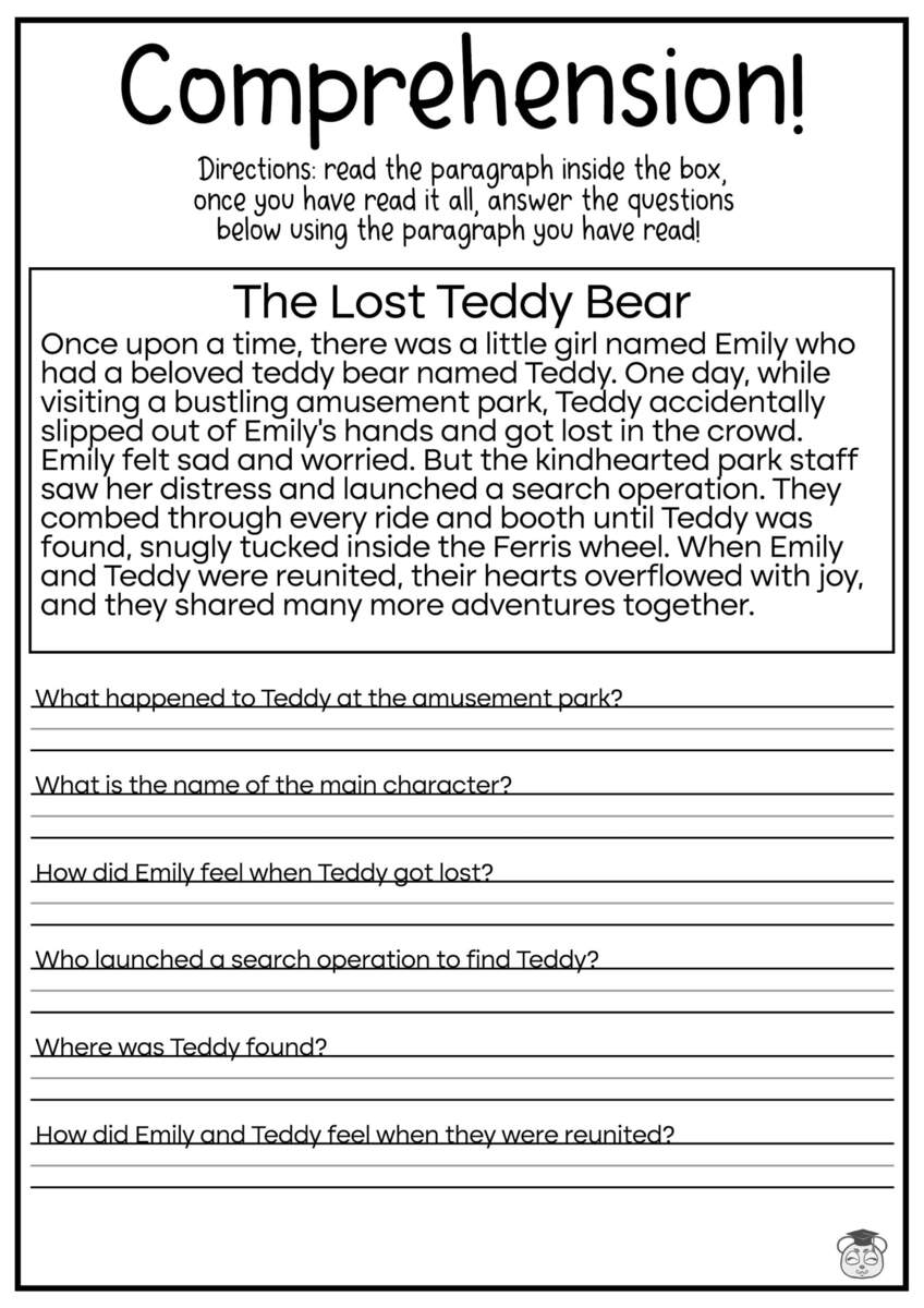 5 Printable Reading Comprehension English Worksheets Ages 4 7 KG1 To Grade 2 Etsy 5 Printable Reading Comprehension English Worksheets Ages 4 7 KG1 To Grade 2 Etsy