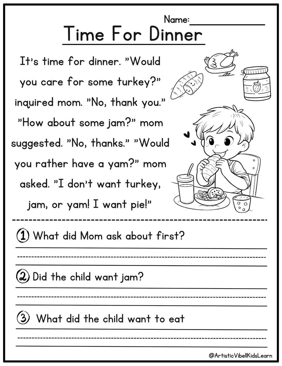 50 Kindergarten 1st Grade Reading Comprehension Passages Worksheets Sentences Reading Worksheet Fluency Worksheet English Learing Set 1 Etsy 15 First Grade Reading Comprehension Worksheets Free PDF At Worksheeto
