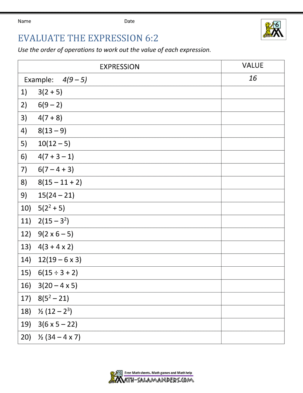 6th Grade Distributive Property Worksheets 6th Grade Distributive Property Worksheets