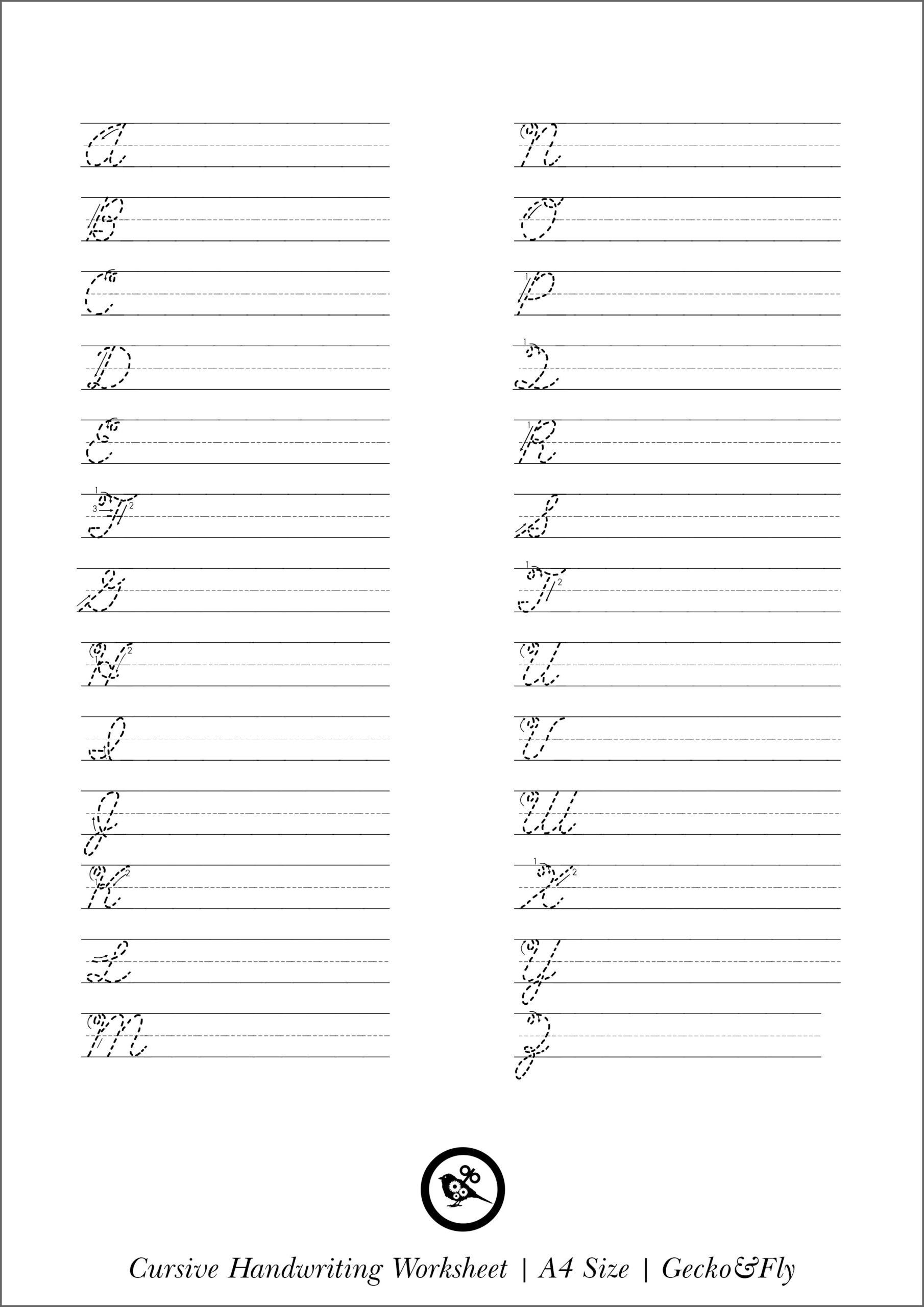 7 Printable Cursive Handwriting Worksheets For Beautiful Penmanship Free Printable Cursive Writing Worksheet Templates Canva