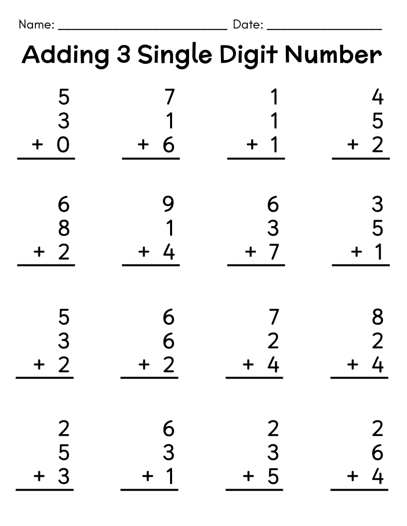 80 Adding 3 Single Digit Number Sums Addition Sums With Numbers 0 9 Preschool 2nd Grade Math Home Made By Teachers 80 Adding 3 Single Digit Number Sums Addition Sums With Numbers 0 9 Preschool 2nd Grade Math Home Made By Teachers