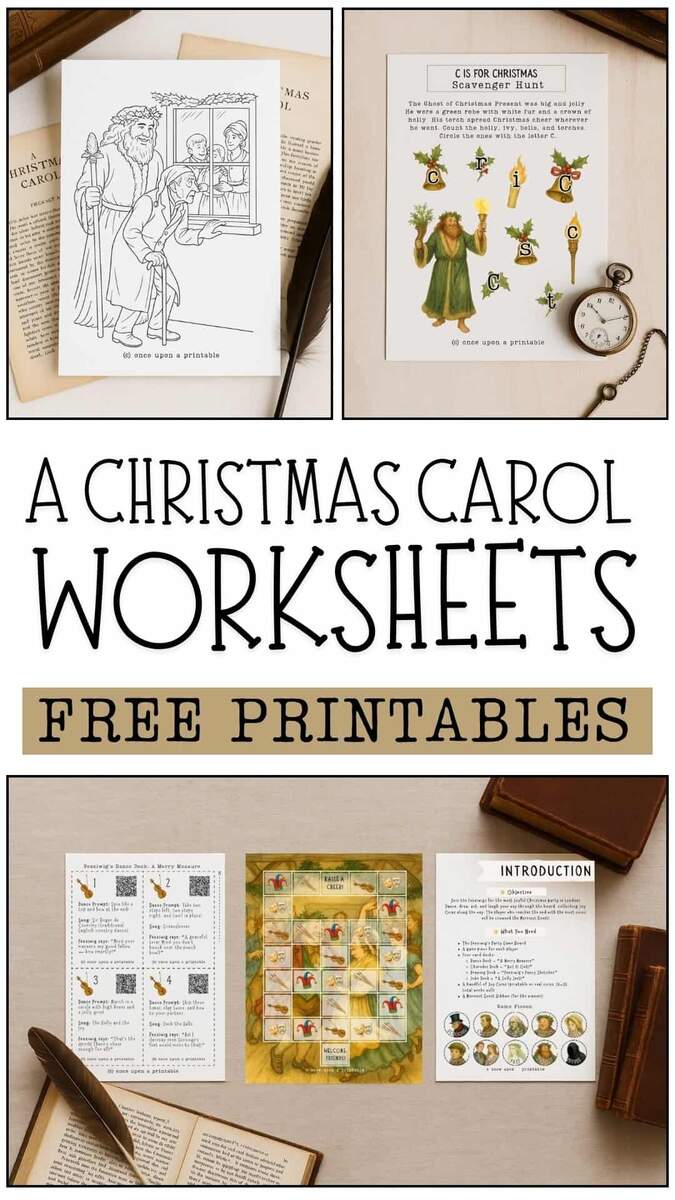 A Christmas Carol Worksheets Free Printables Once Upon A Printable