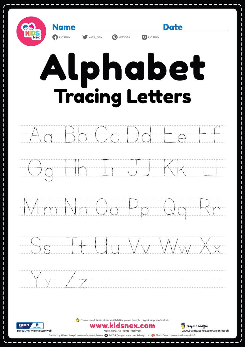 ABC Worksheet Tracing Alphabet Letters Free Printable PDF Complete The Alphabet Worksheet Free Printable Doozy Moo