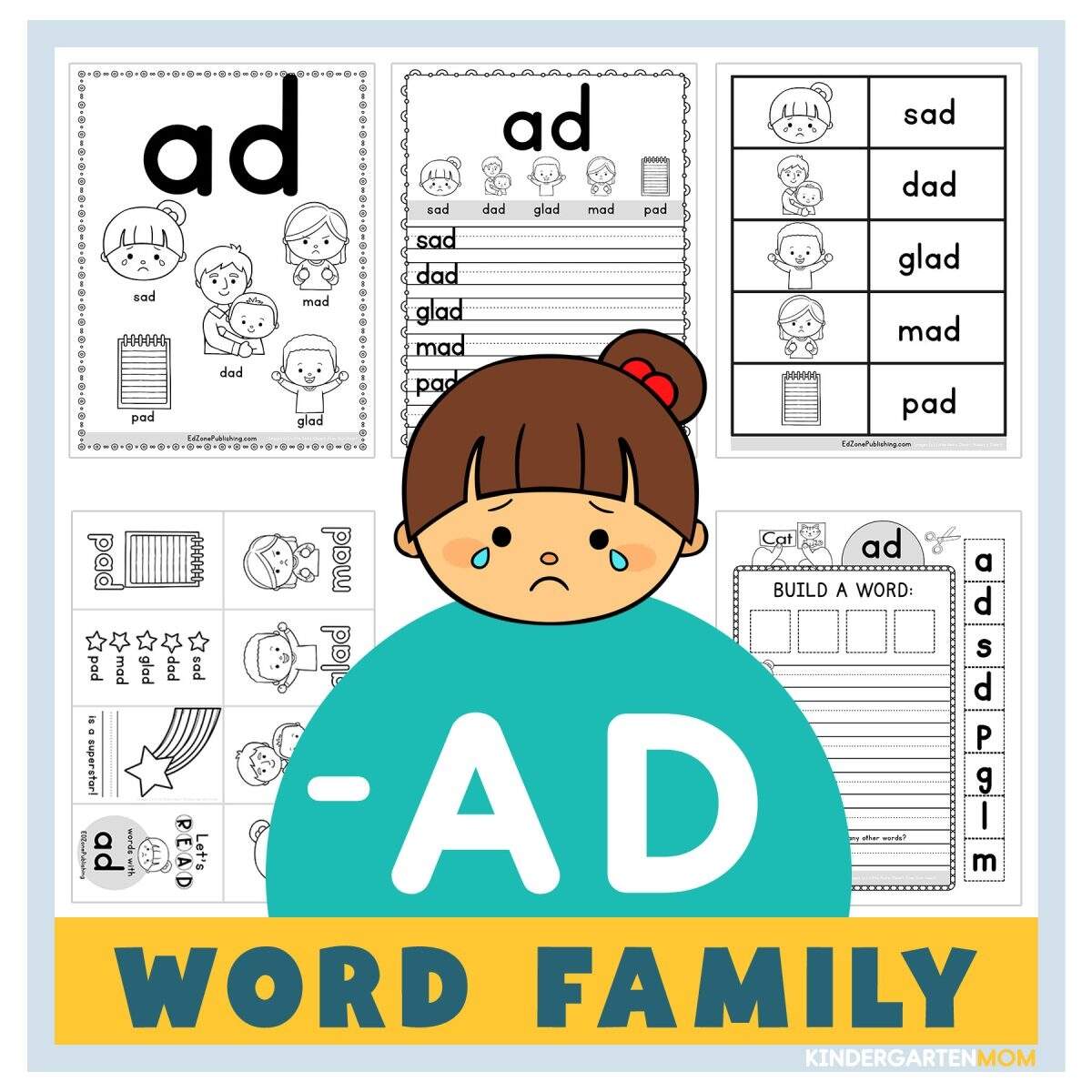 AD Word Family Worksheets The Teaching Aunt