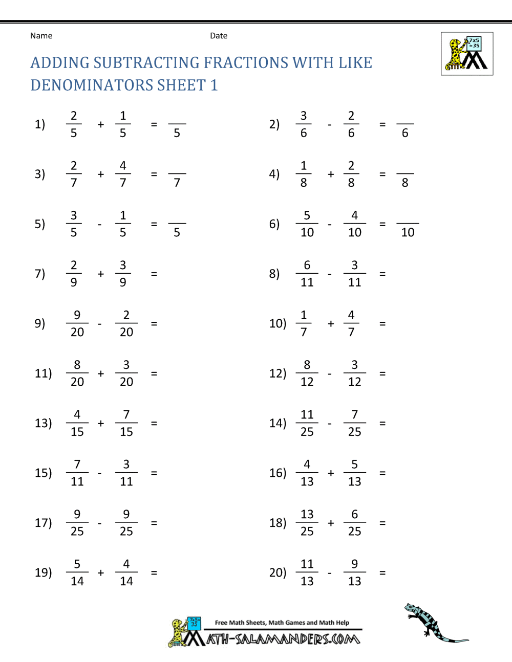 Adding Subtracting Fractions Worksheets Add And Subtract Mixed Numbers Worksheet Fun And Engaging 5th Grade And 7th Grade Number Operations Worksheet Cazoom Math