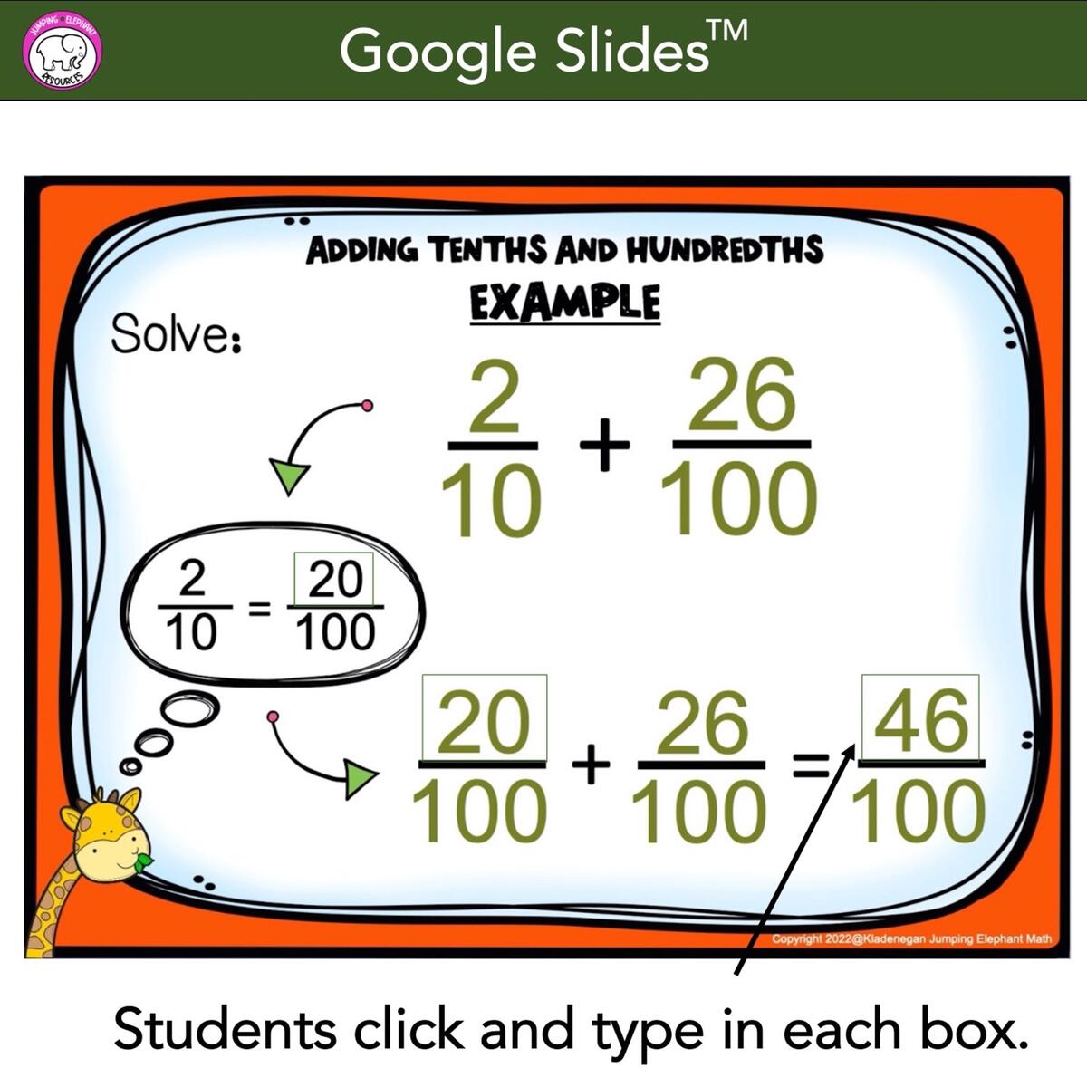 Adding Tenths And Hundredths Google Slides And Worksheets Fractions Bundle Made By Teachers Adding Tenths And Hundredths Google Slides And Worksheets Fractions Bundle Made By Teachers