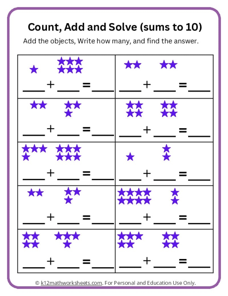 Printable First Grade Math Worksheets Free Download