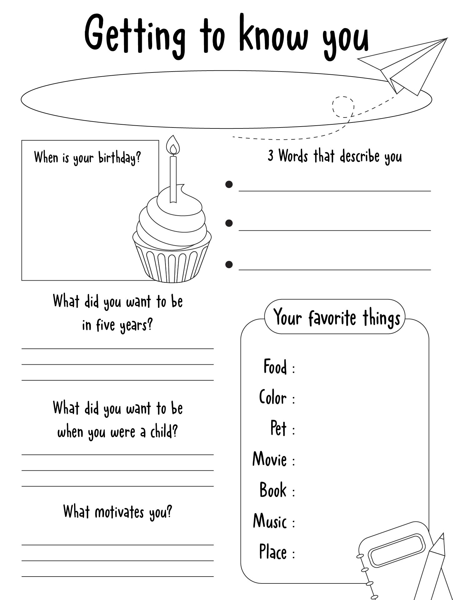 All About Me Adult 20 Free PDF Printables Printablee