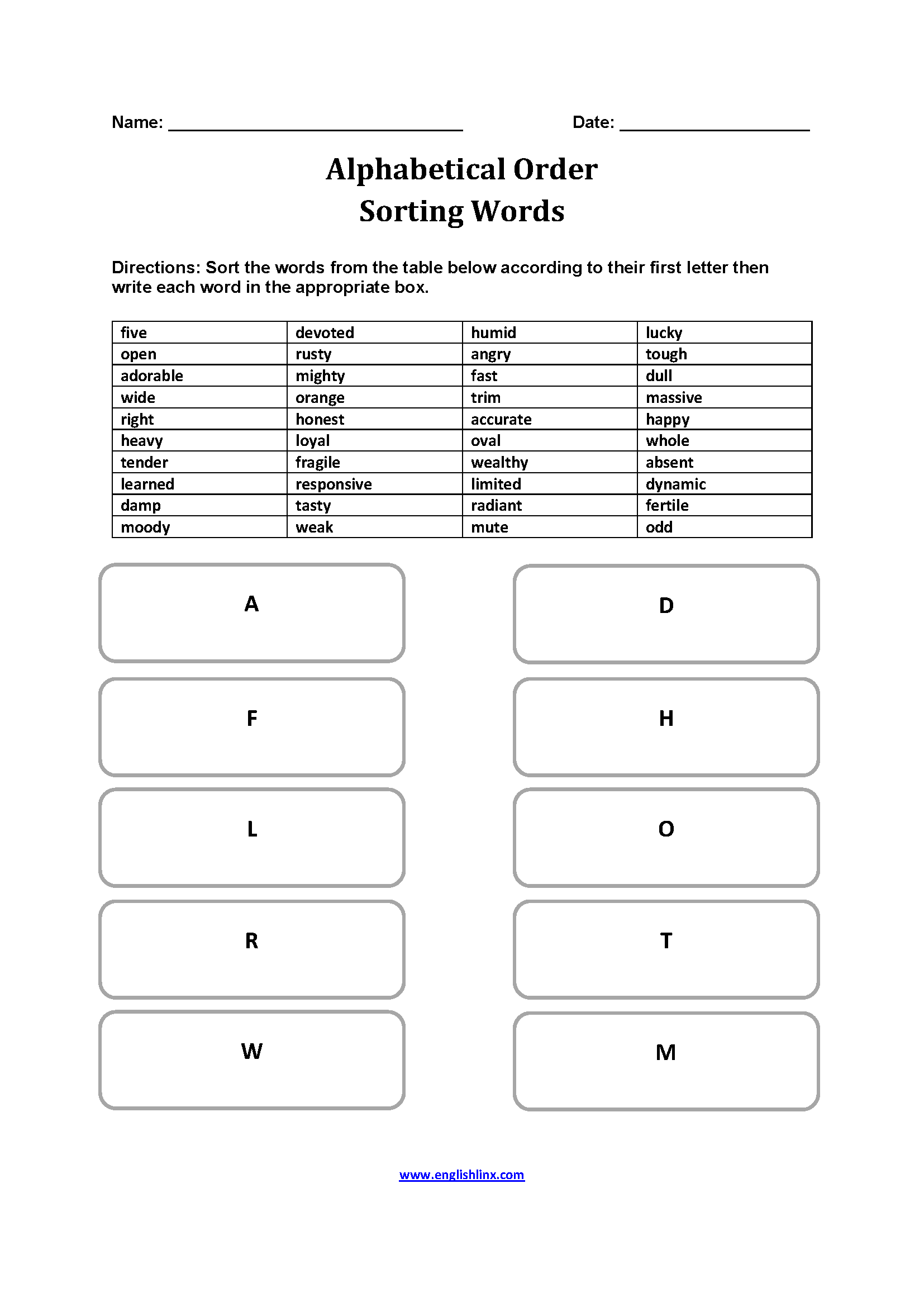 Alphabet Worksheets Alphabetical Order Worksheets Alphabet Worksheets Alphabetical Order Worksheets