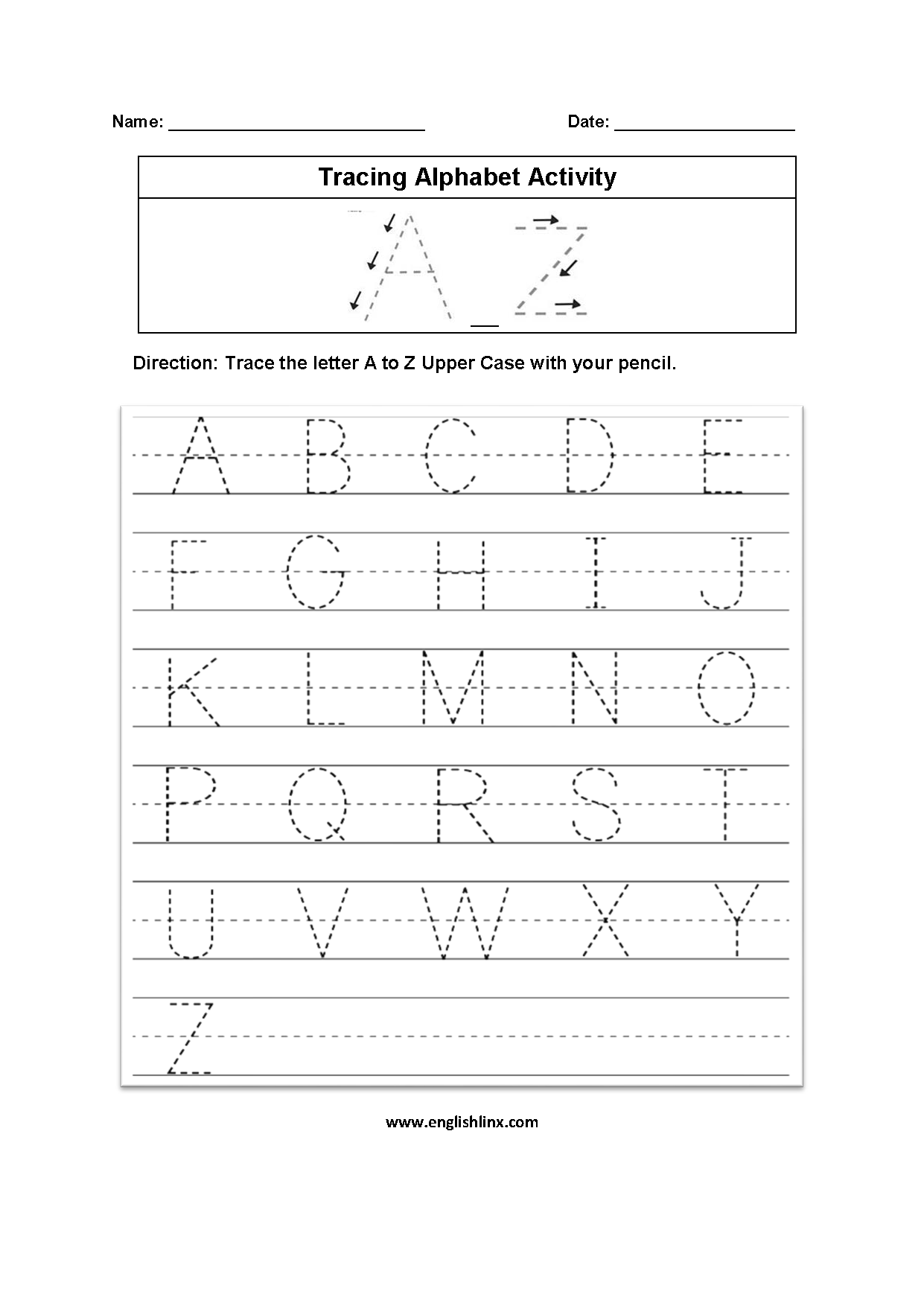 Alphabet Worksheets Free Printable A Z Alphabet Practice Alphabet Worksheets Free Printable A Z Alphabet Practice