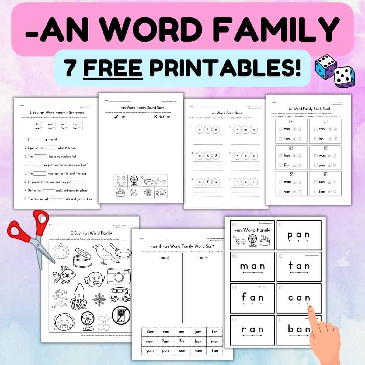 An Word Family Worksheets 7 FREE Printables Literacy Learn An Word Family Worksheets 7 FREE Printables Literacy Learn