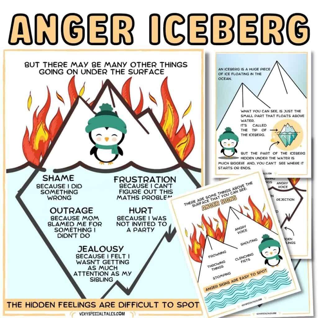 Anger Iceberg For Kids Printable PDF Ideas On How To Use It Very Special Tales Anger Iceberg For Kids Printable PDF Ideas On How To Use It Very Special Tales