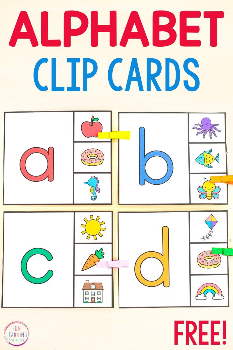 Beginning Sounds Matching Clip Cards Free Printable Beginning Sounds Matching Clip Cards Free Printable