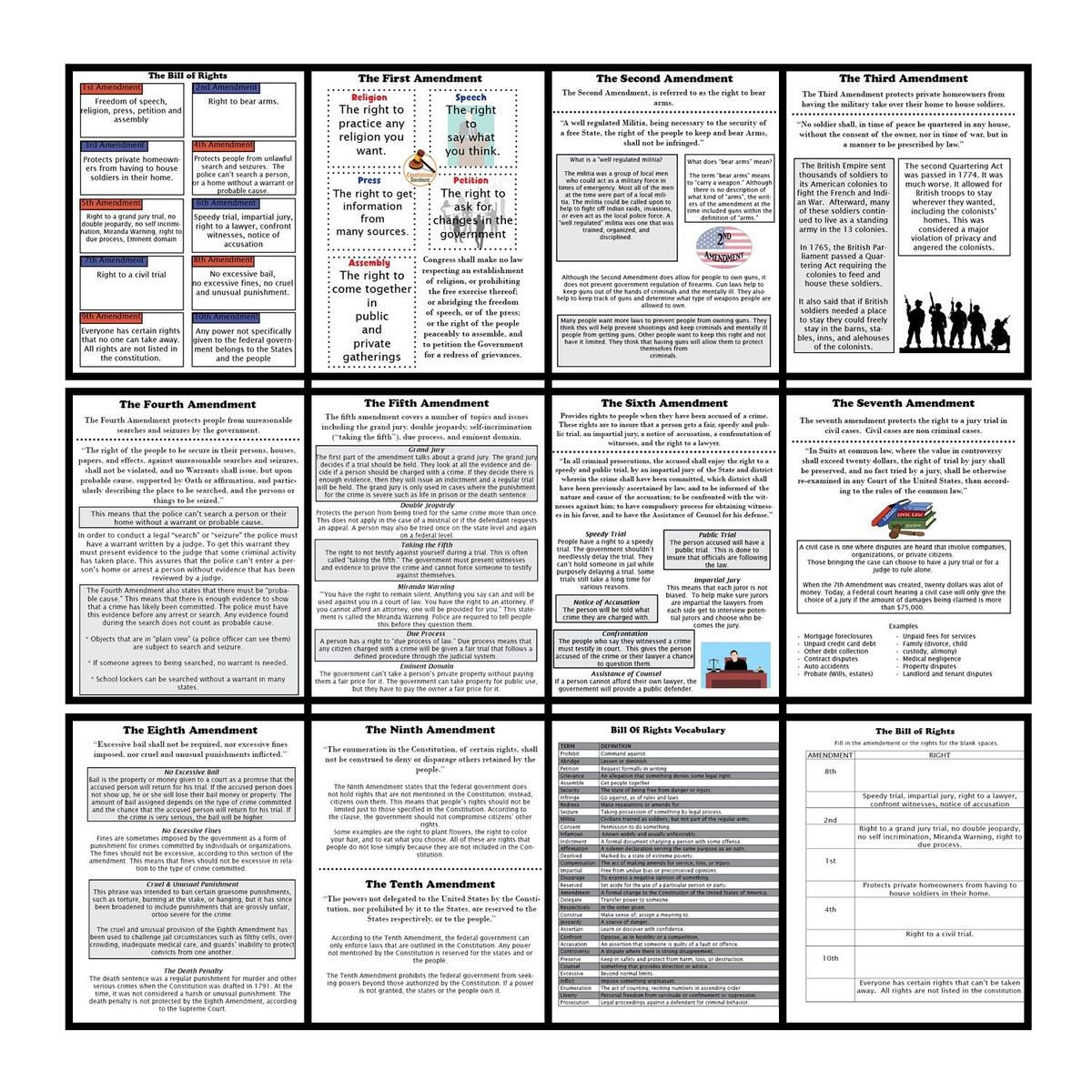 Bill Of Rights Preamble Worksheets Etsy Ireland