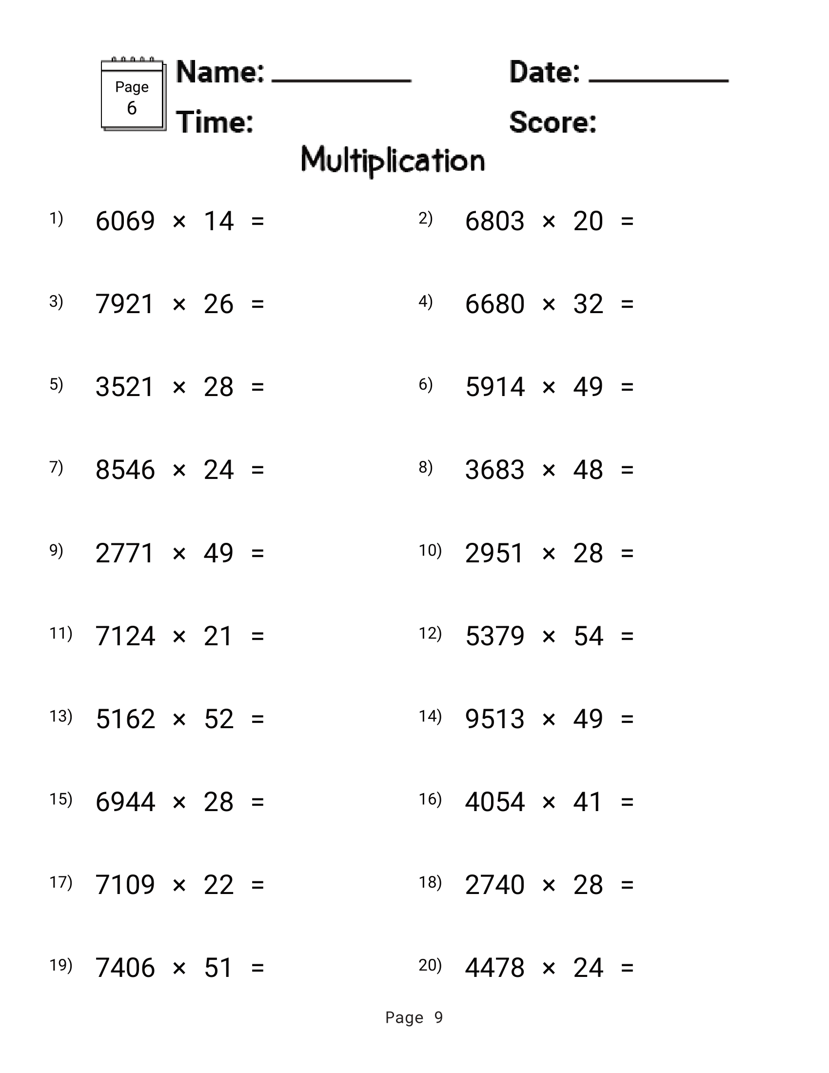 Boost Math Skills With Engaging Multiplication 6th Grade Worksheets Made By Teachers