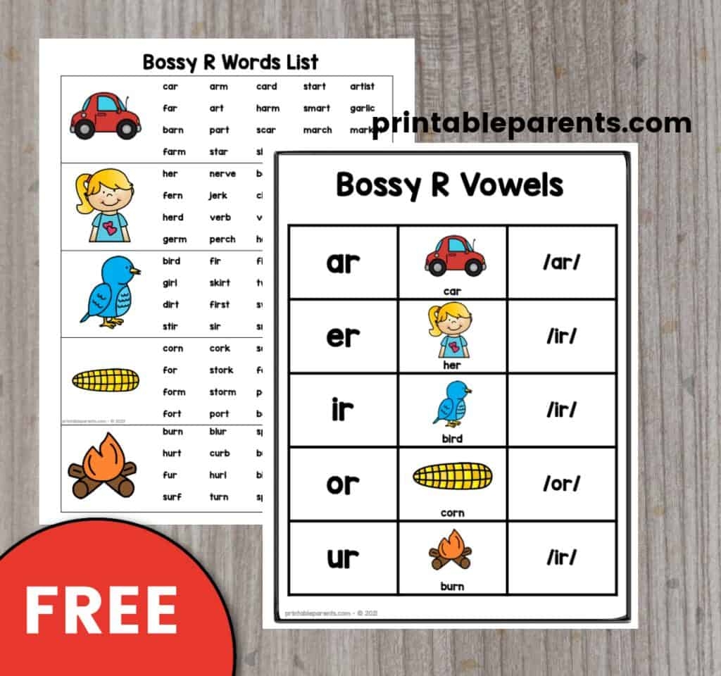 Bossy R Words Printable Parents Bossy R Words Printable Parents
