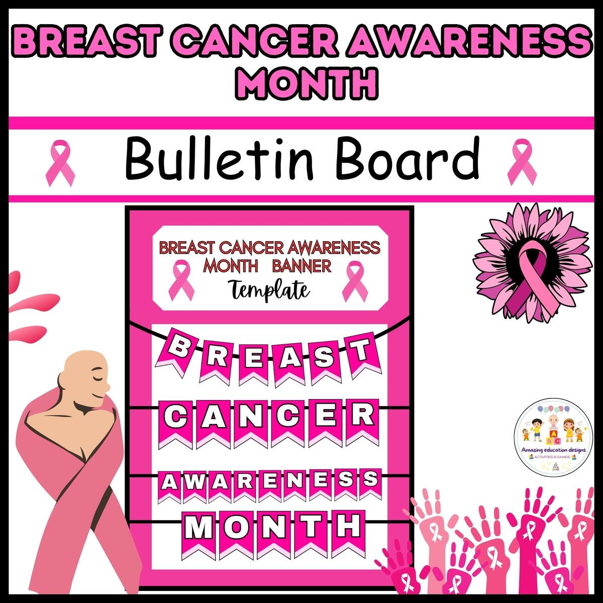 Breast Cancer Awareness Month Bulletin Board Made By Teachers Breast Cancer Awareness Word Scramble WordMint