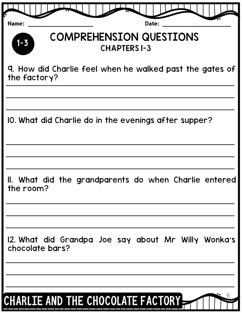Charlie And The Chocolate Factory Novel Study Guide Made By Teachers