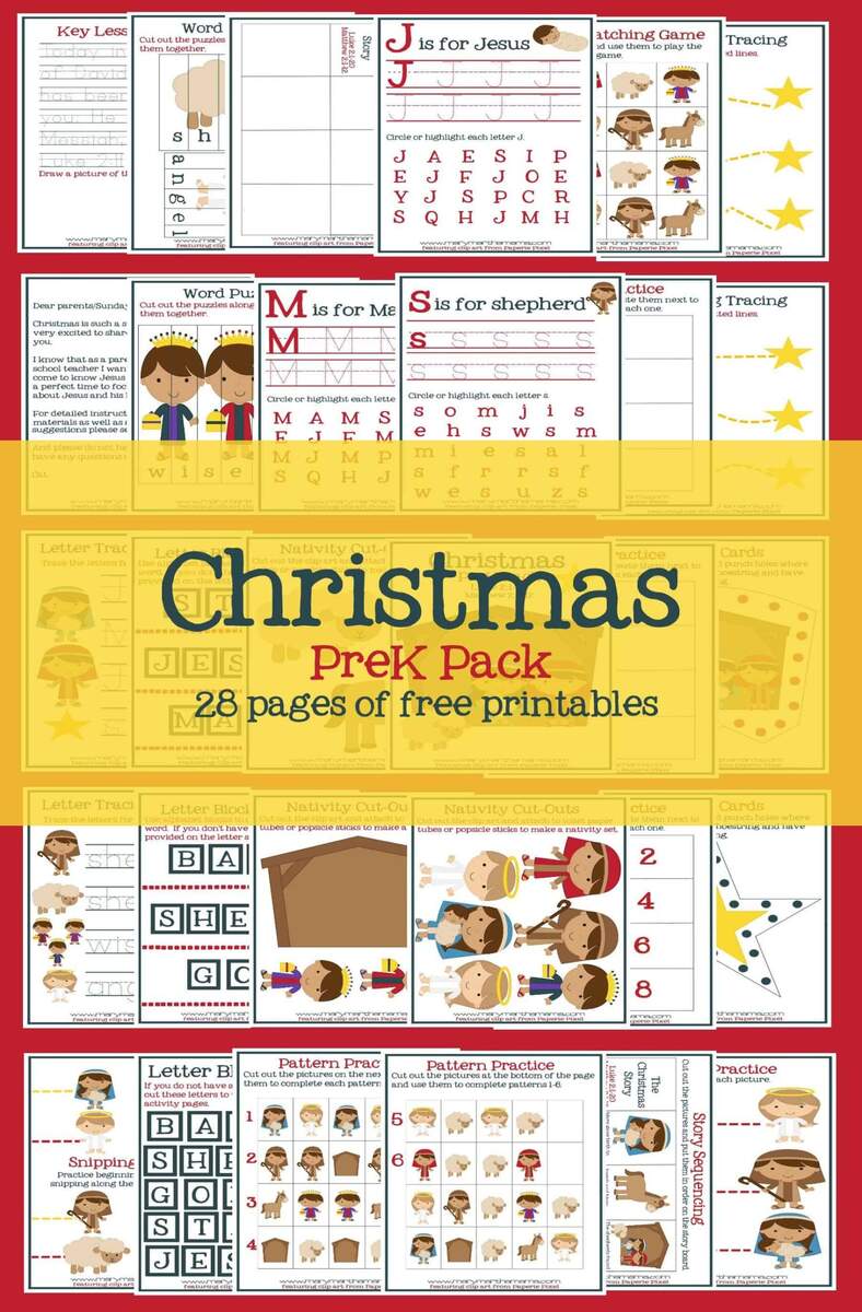 Christmas Worksheets For Preschoolers Jesus Birth Mary Martha Mama