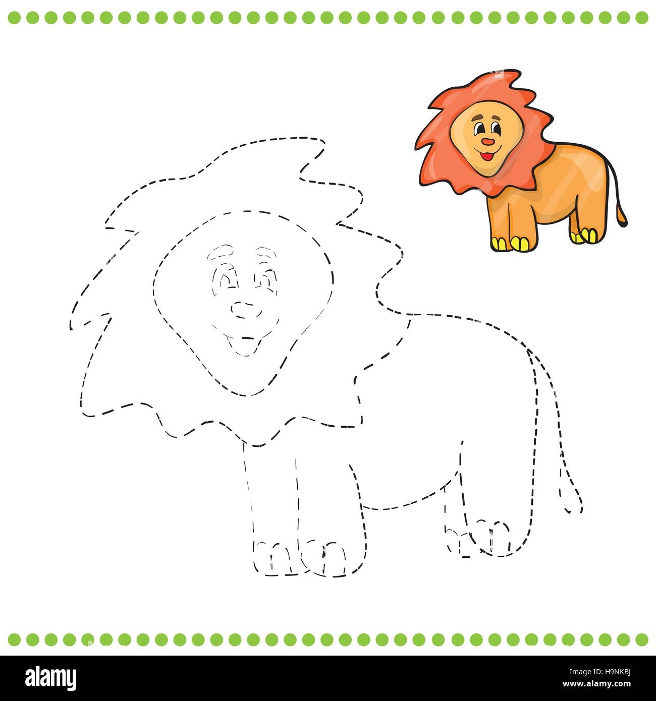Connect The Dots And Coloring Page Lion Stock Vector Image Art Alamy Dot To Dot Puzzle For Children Connect Dots Game Lion Illustration Stock Photo Alamy