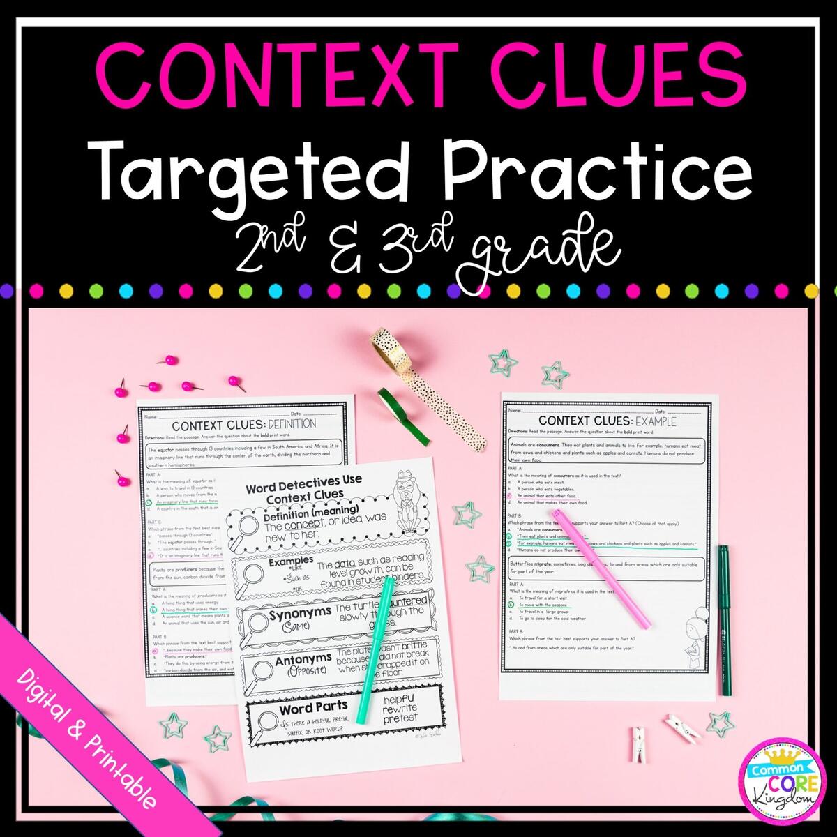 Context Clues Targeted Practice 2nd 3rd Grade MagiCore Context Clues Targeted Practice 2nd 3rd Grade MagiCore