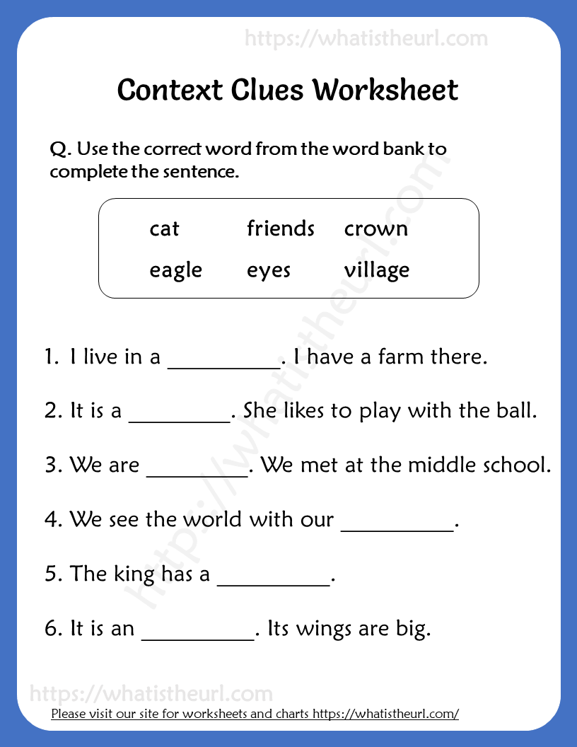 Context Clues Worksheet Your Home Teacher Context Clues Worksheets Ereading Worksheets