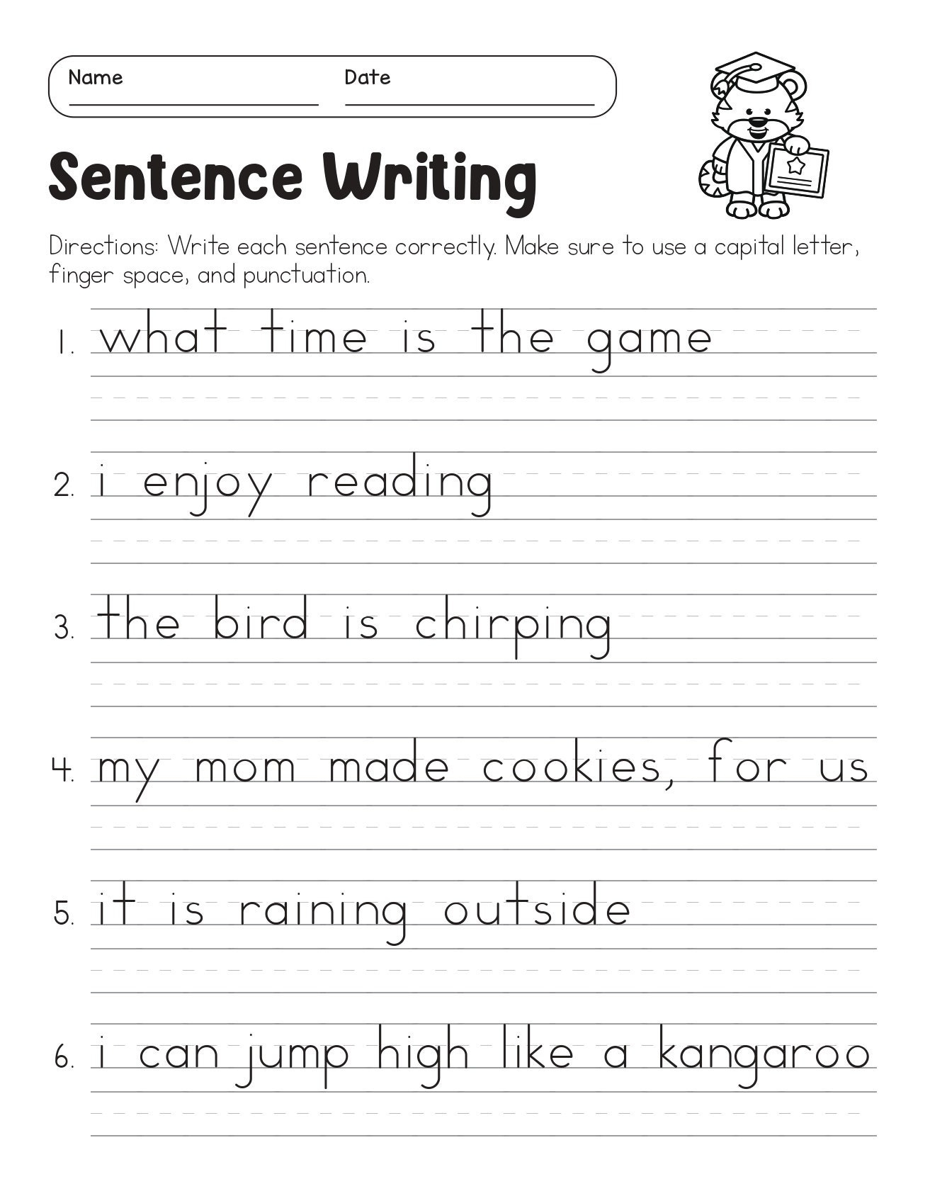 Correct The Sentences Worksheets 10 Page Printable For 1st And 2nd Grade ELA Students ELA Worksheets Sentence Writing ELA Teacher Print Etsy Correct The Sentences Worksheets 10 Page Printable For 1st And 2nd Grade ELA Students ELA Worksheets Sentence Writing ELA Teacher Print Etsy