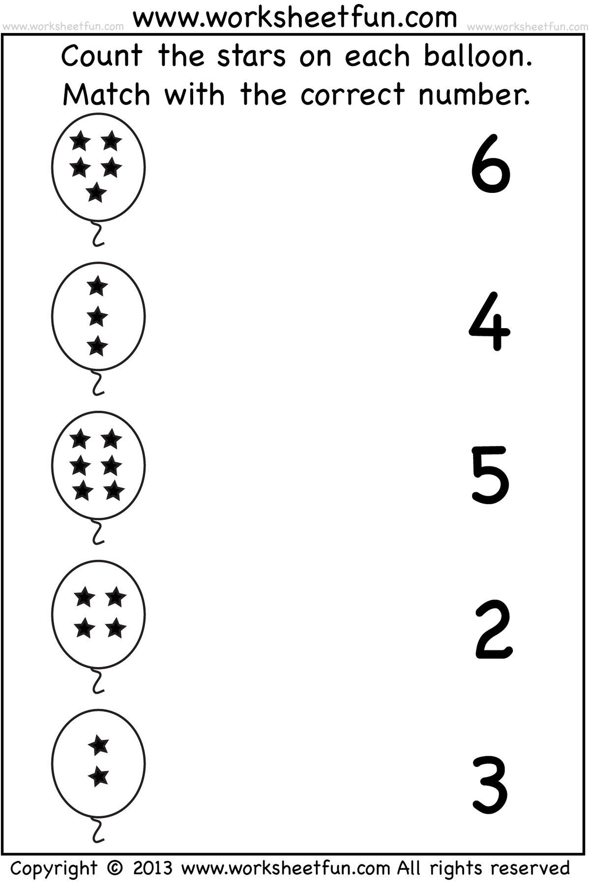 Count And Match One Worksheet FREE Printable Worksheets