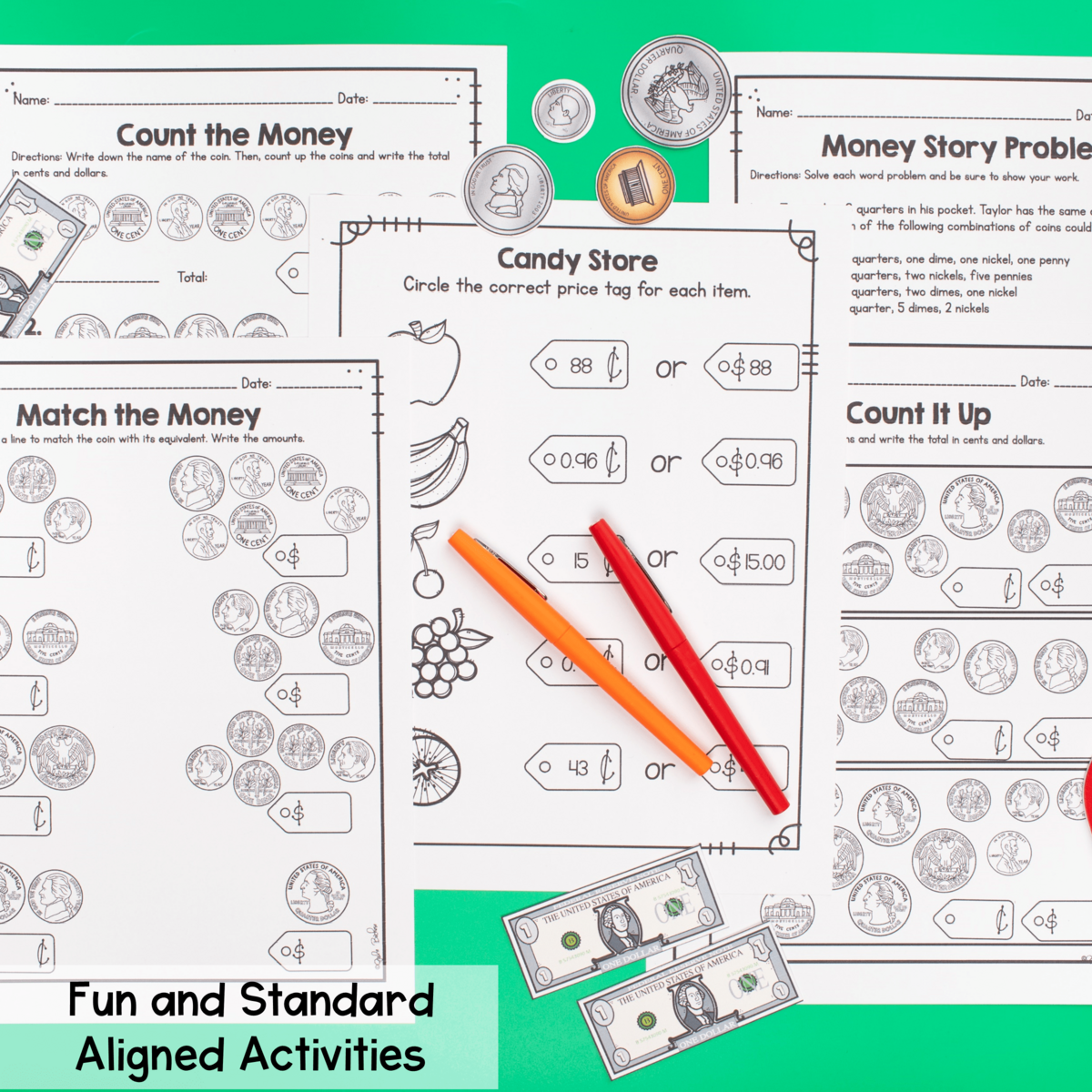 Counting Money Word Problems 2nd Grade Math 2 MD C 8 MagiCore Counting Money Word Problems 2nd Grade Math 2 MD C 8 MagiCore