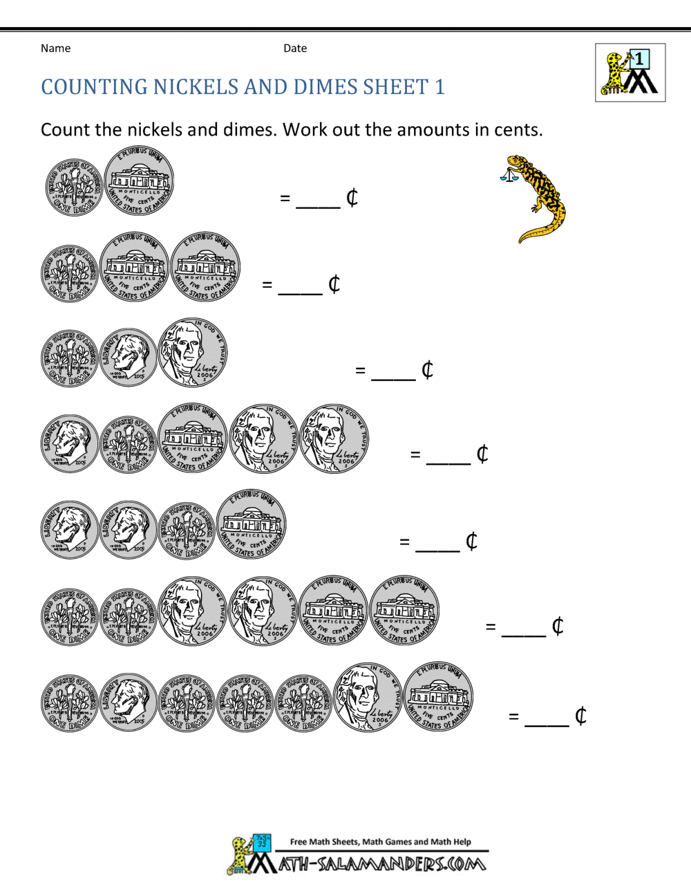 Counting Money Worksheets 1st Grade Counting Money Worksheets 1st Grade